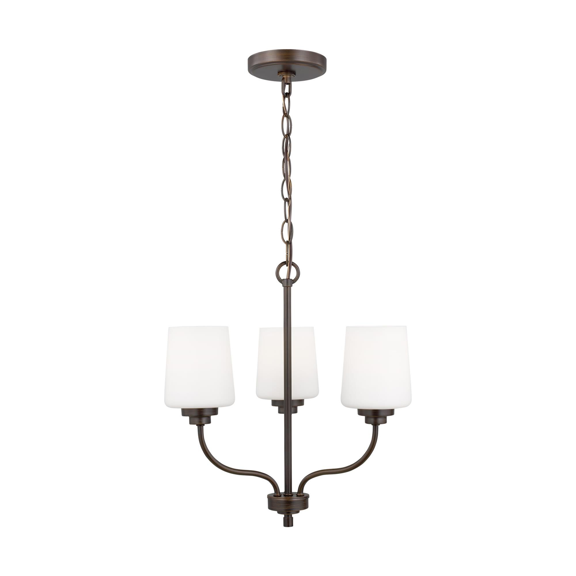 Shown in Bronze finish and Etched / White Inside glass and Etched / White Inside Glass s shade