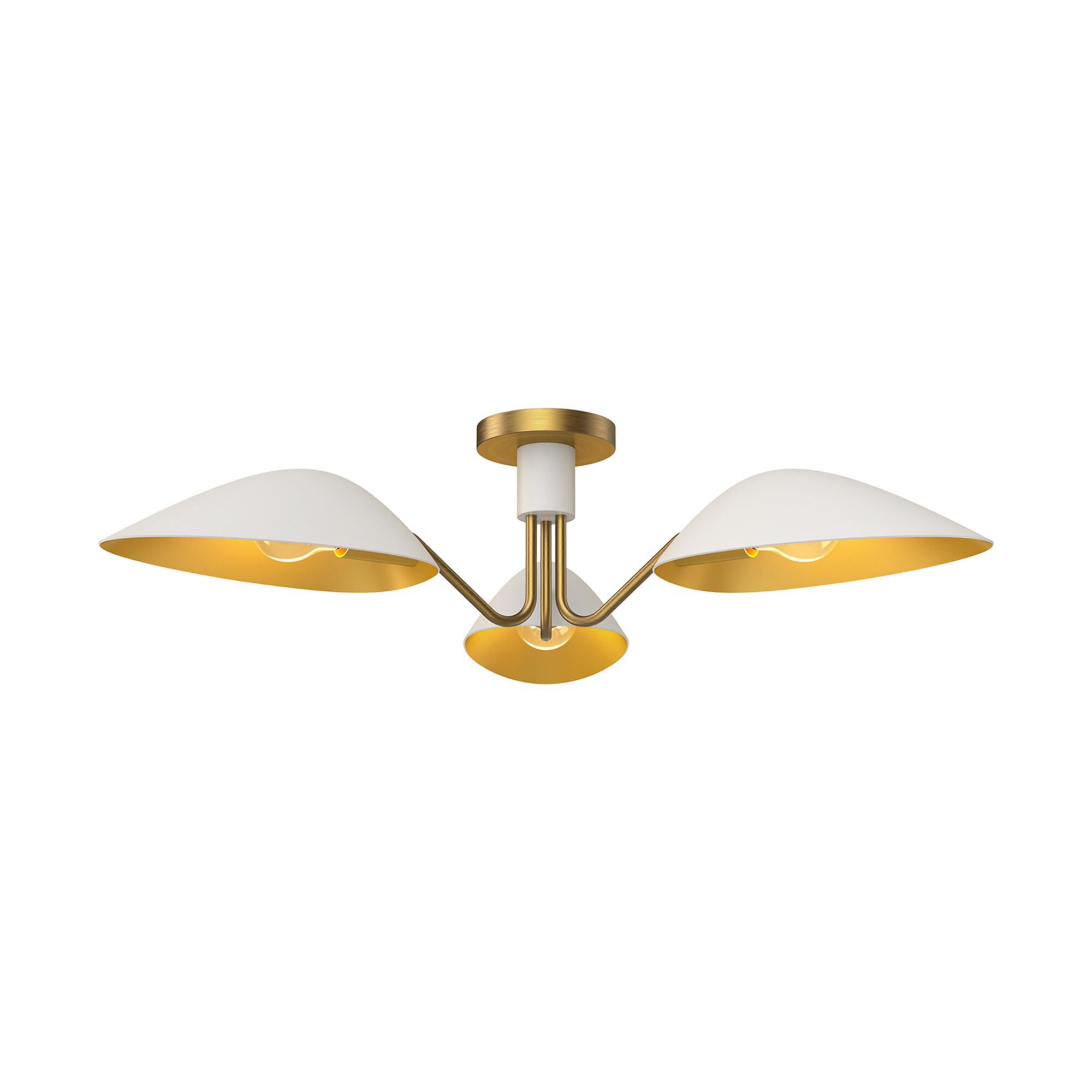Shown in White And Aged Gold finish