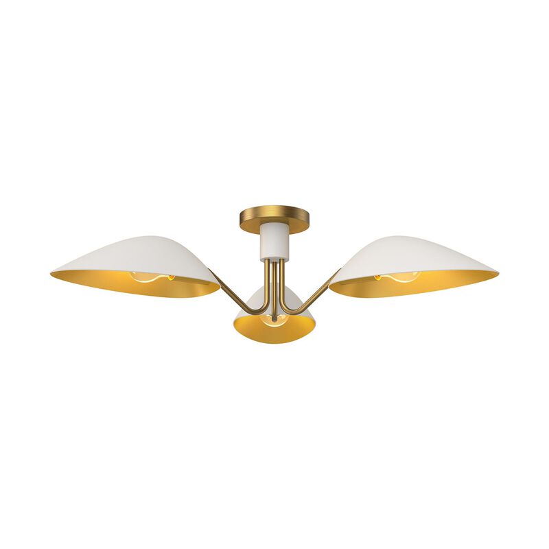 Oscar 32 Inch 3 Light Semi Flush Mount by Alora Mood