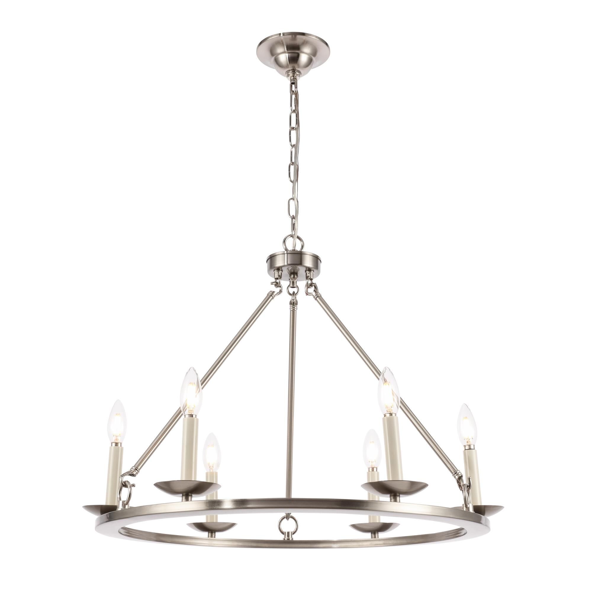 Maine 26 Inch 6 Light Chandelier by Elegant Lighting