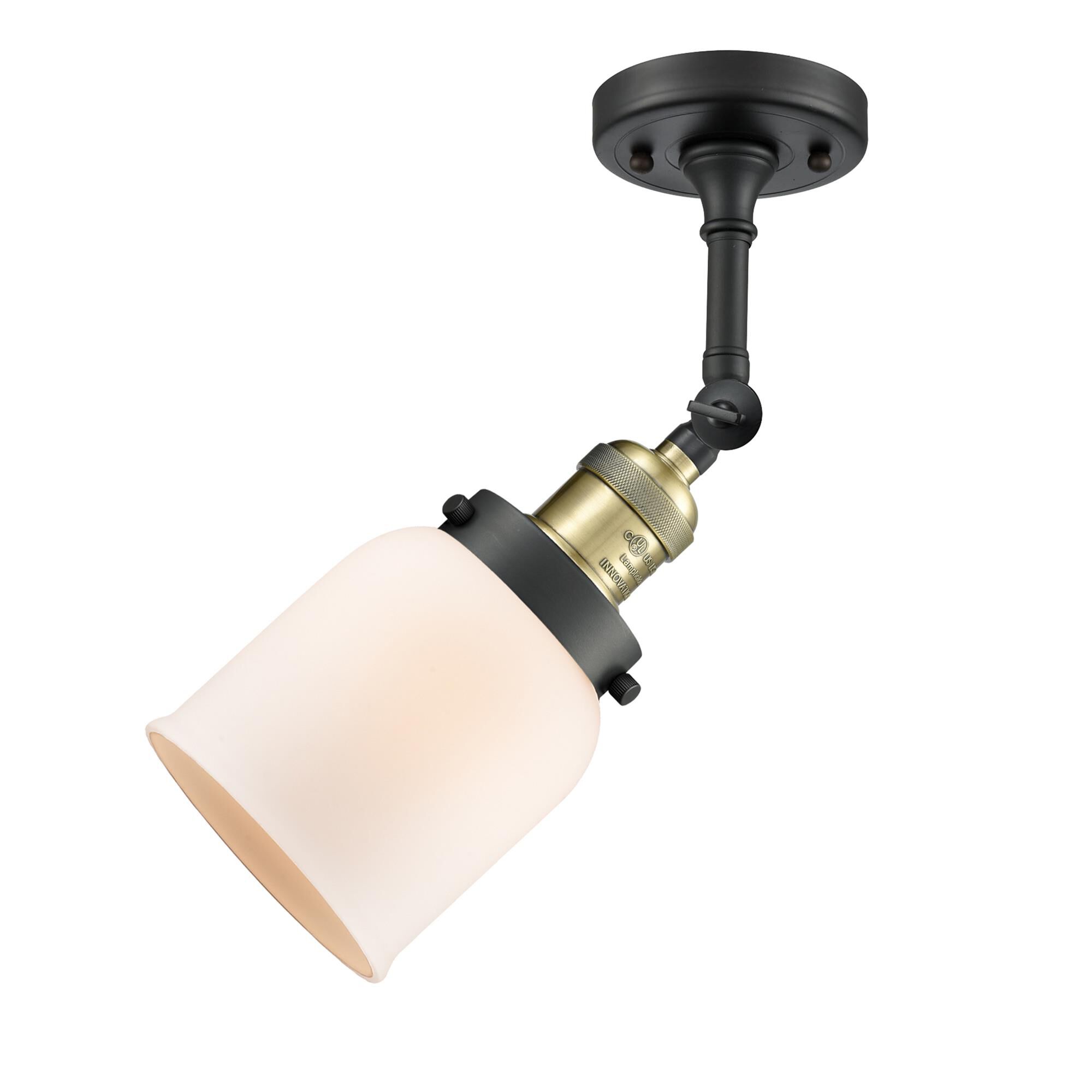 Bruno Marashlian Small Bell 5 Inch 1 Light Semi Flush Mount by Innovations Lighting