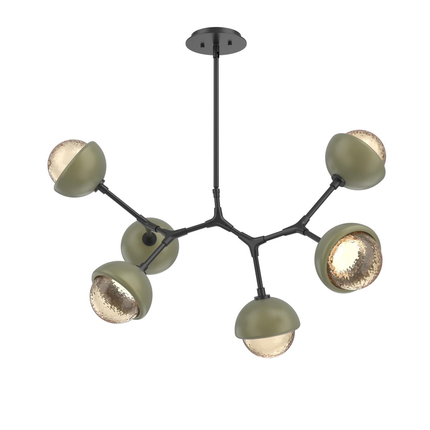 Levi Wilson Cabochon 31 Inch Linear Suspension Light by Hammerton Studio