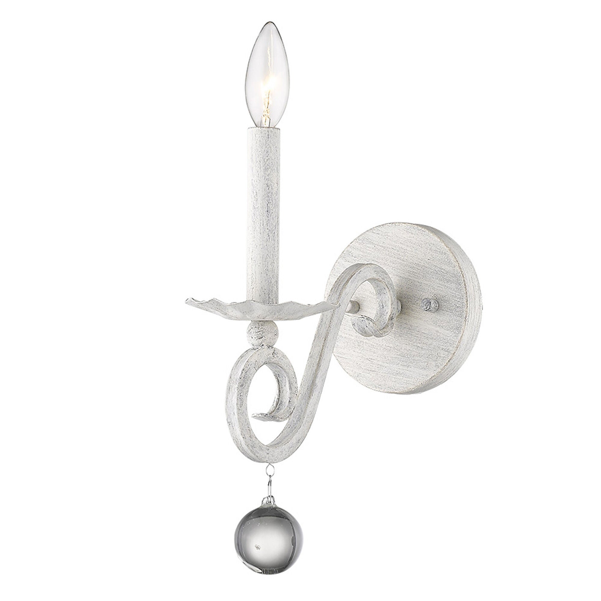 Shown in Country White finish and -- glass and -- shade