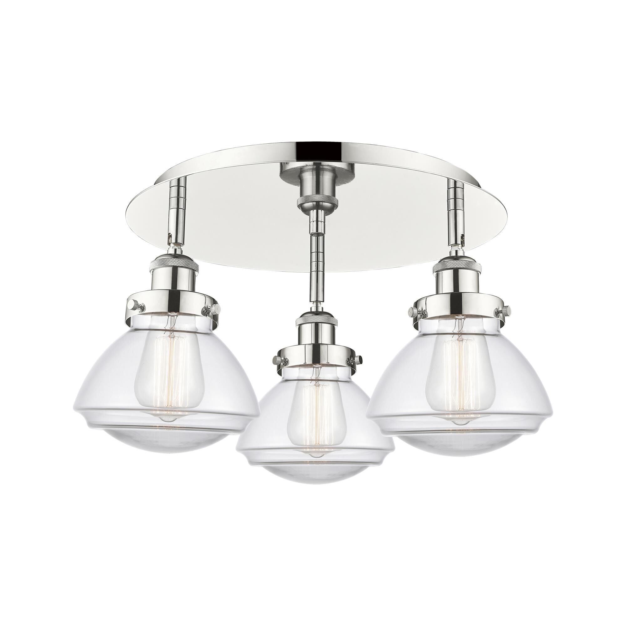 Shown in Polished Nickel finish and Clear glass