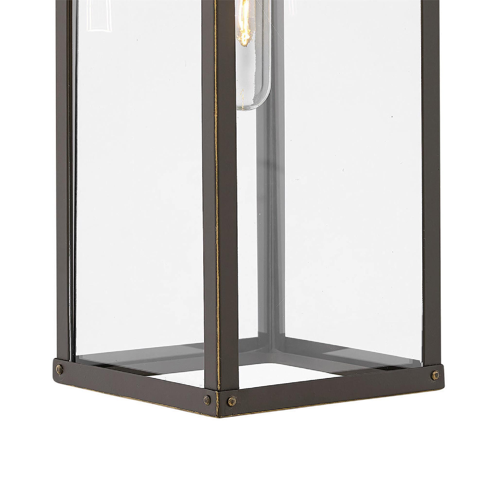 Shown in Oil Rubbed Bronze finish and Clear glass