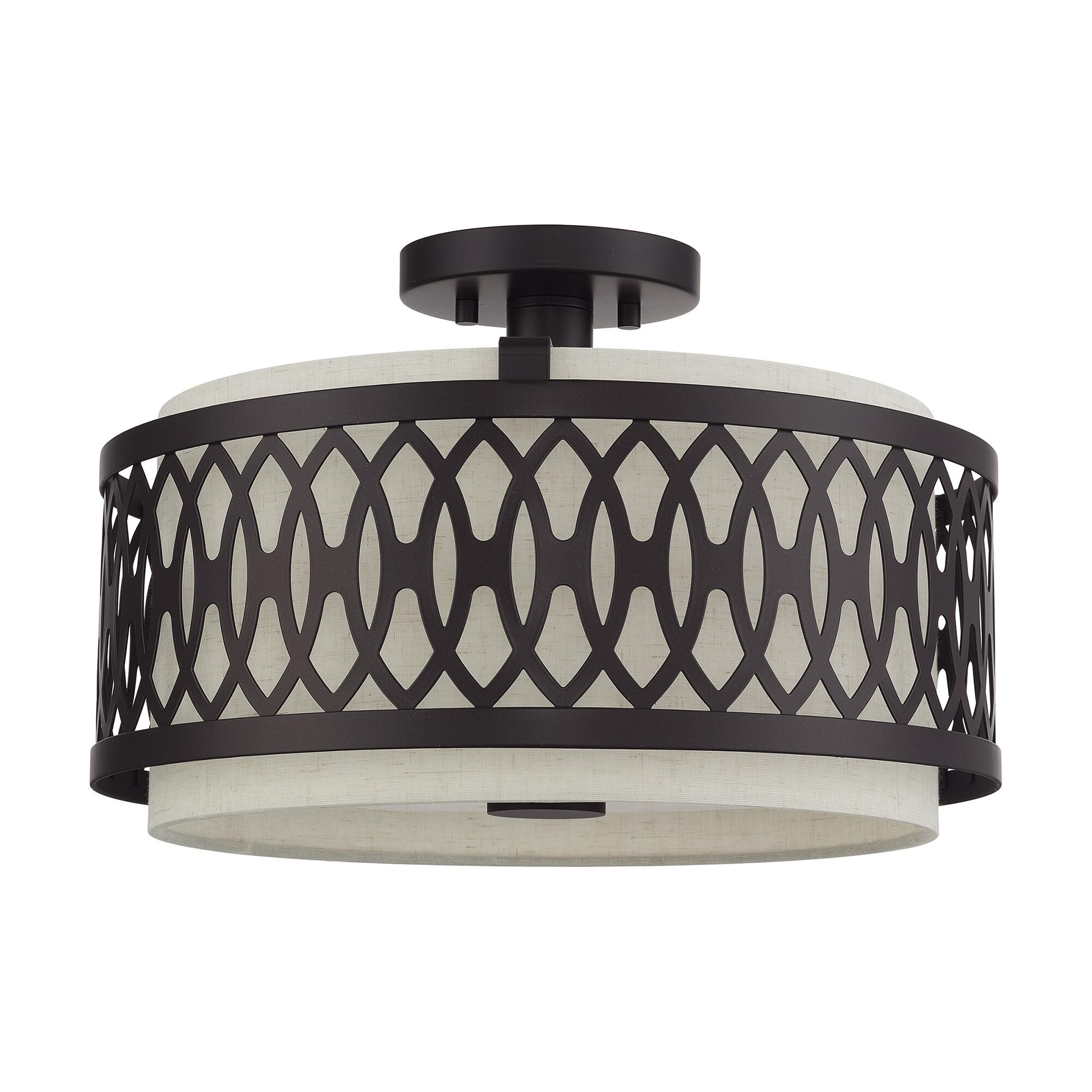 Vistaview 15 Inch Semi Flush Mount by Livex Lighting