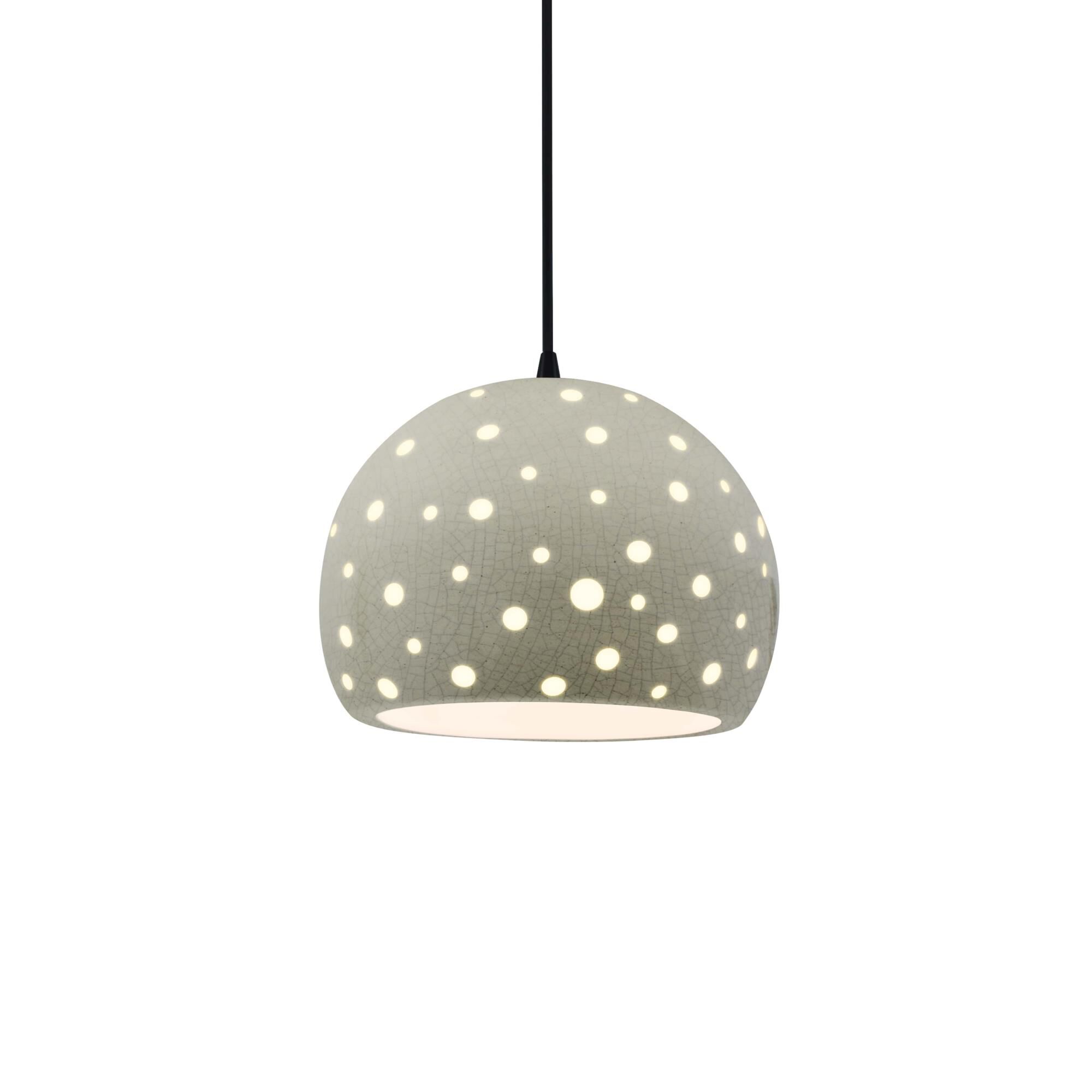 Shown in Matte Black finish and Celadon Green Crackle shade