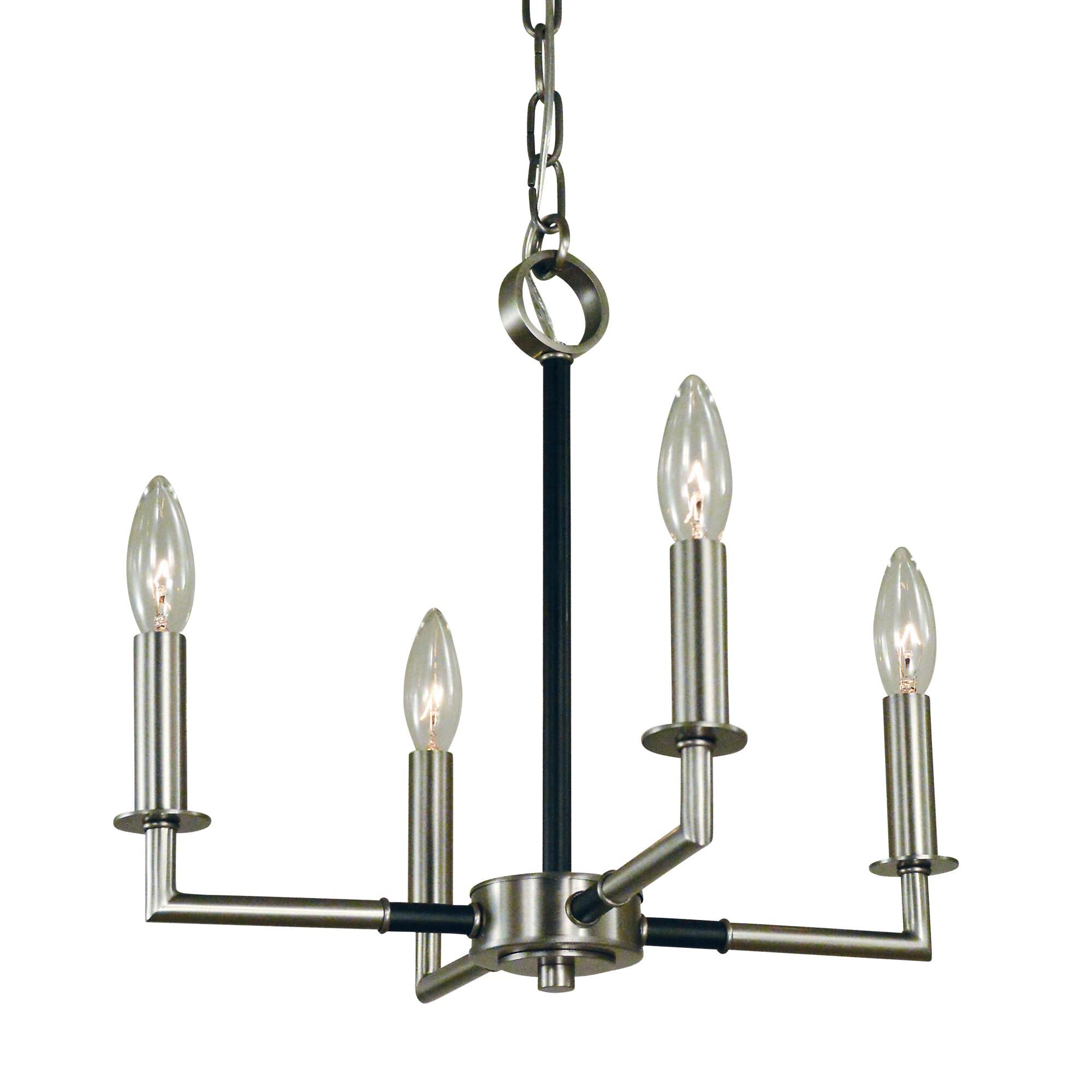 Shown in Brushed Nickel With Matte Black Accents finish