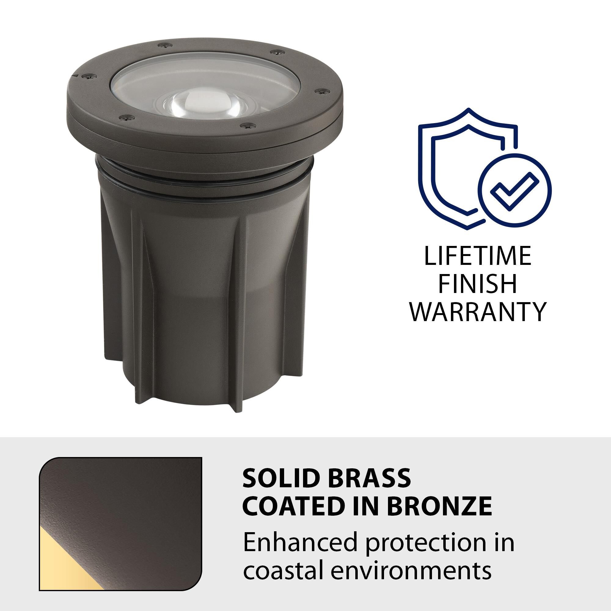 Shown in Solid Brass Coated In Bronze finish