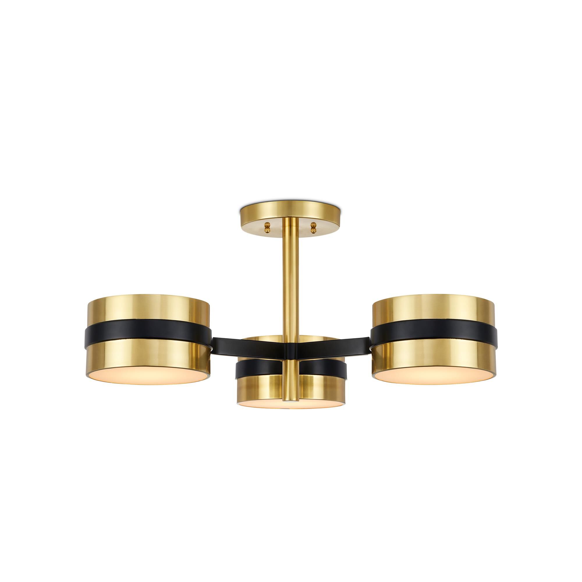Shown in Polished Brass, Black and White finish
