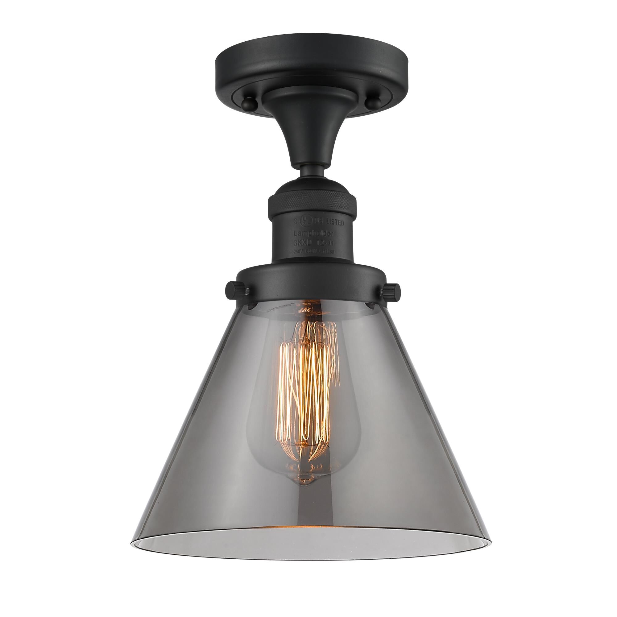 Bruno Marashlian Large Cone 7 Inch 1 Light Semi Flush Mount by Innovations Lighting