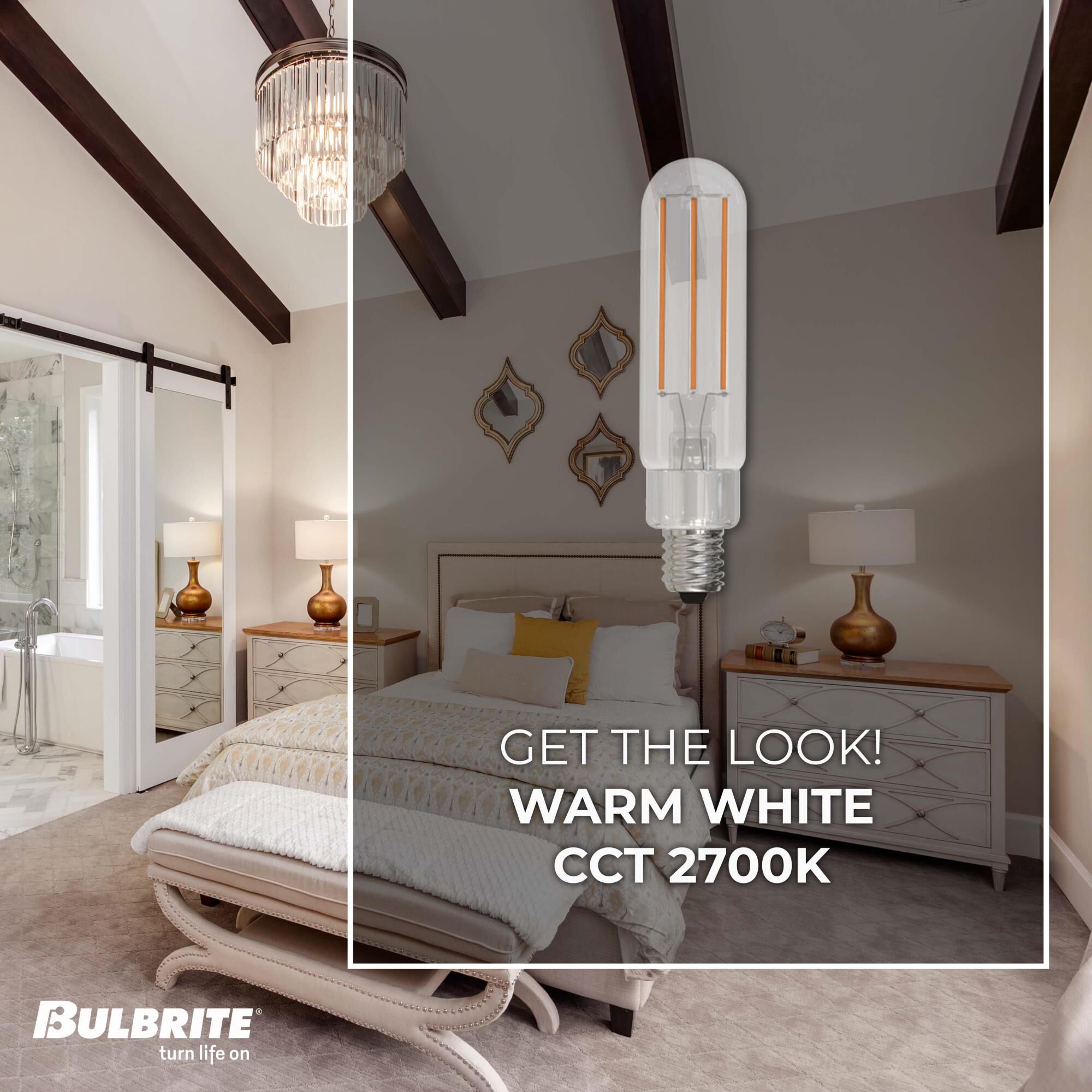 Dimmable 4.5 Watt 2700K T6 LED Light Bulb by Bulbrite