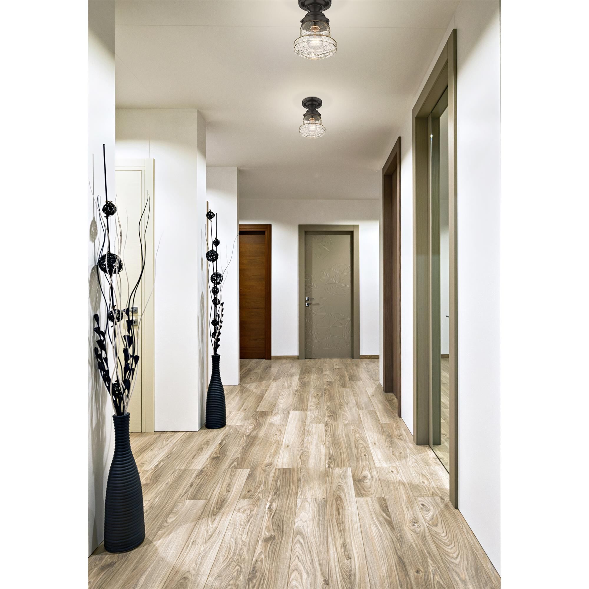 Shown in Bronze finish and Clear Seedy glass and Clear Seedy shade