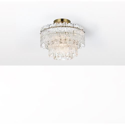 Shown in Satin Gold finish and Clear Royal Cut crystal