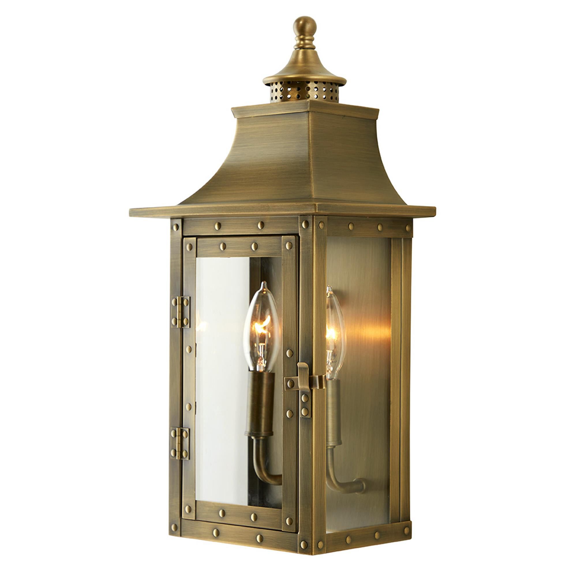 Shown in Aged Brass finish and Clear glass and Clear Glass Panes shade