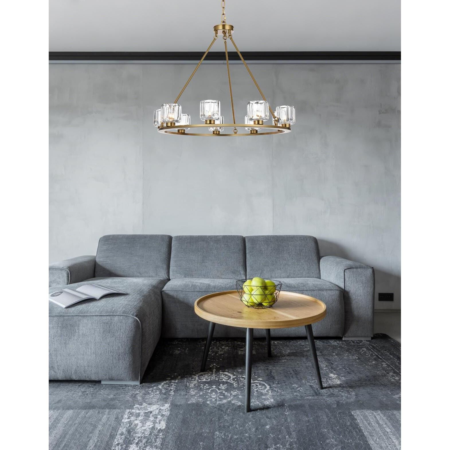 Shown in Satin Gold And Clear finish