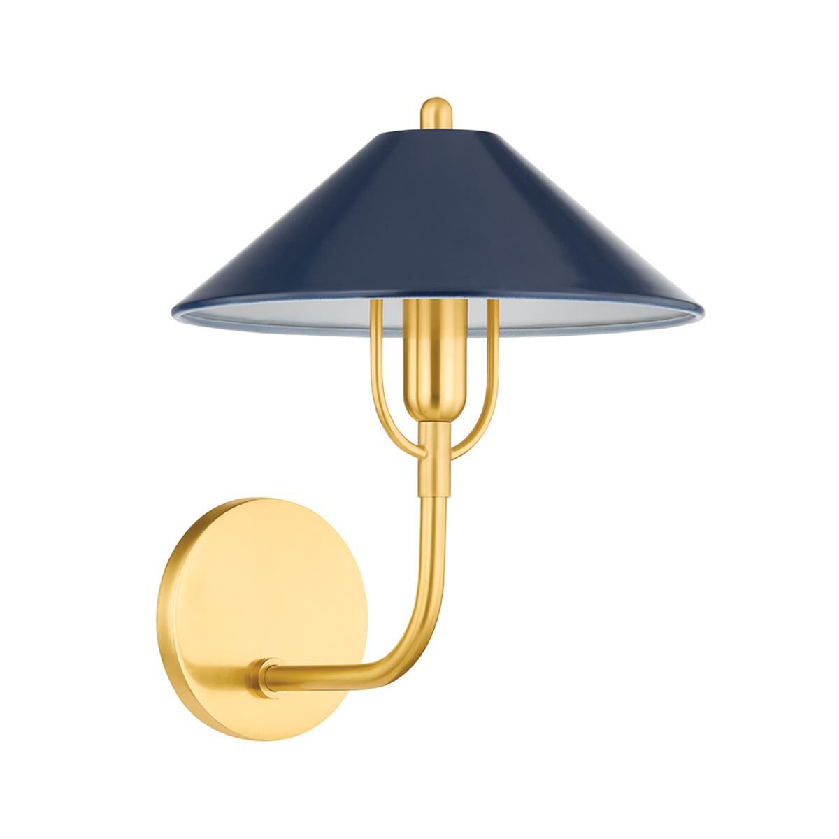 Shown in Aged Brass/Soft Navy finish