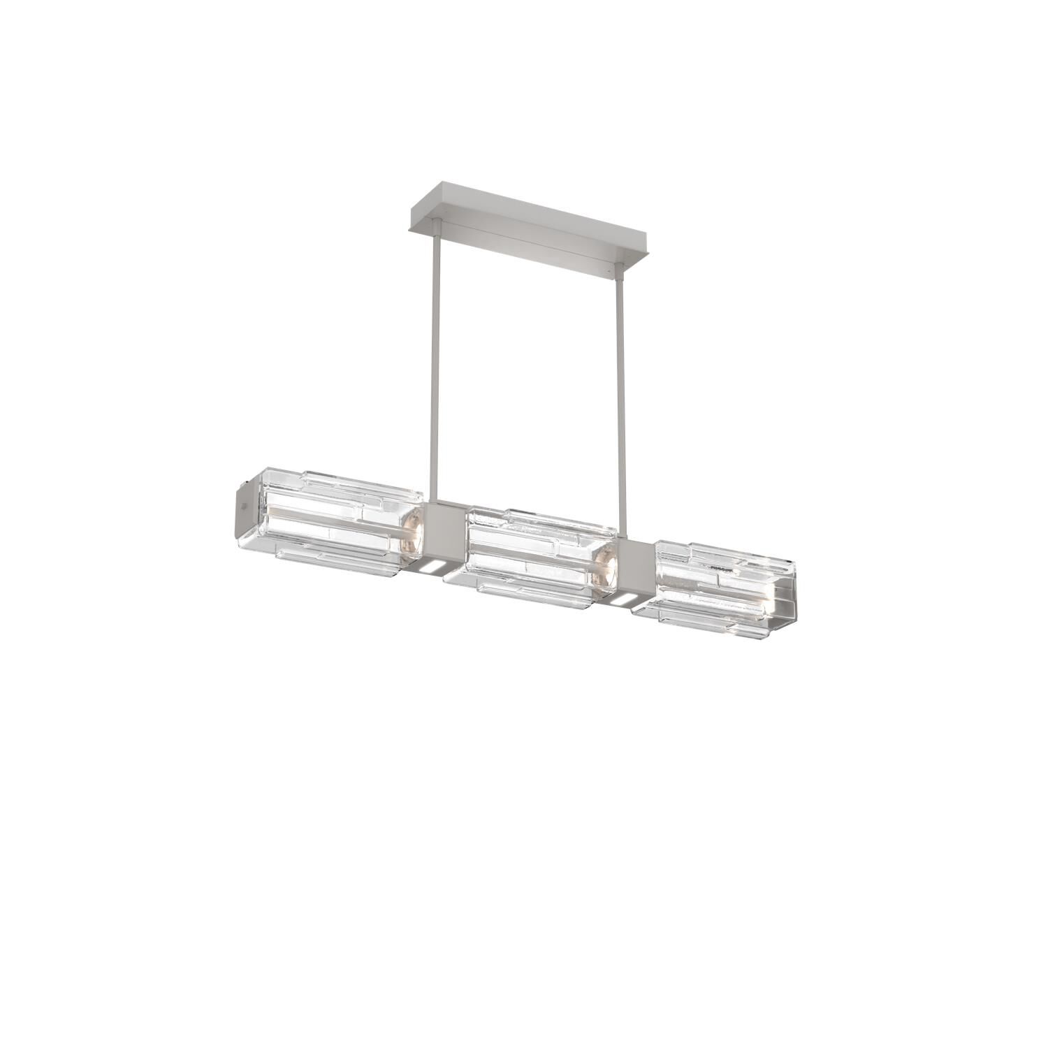 Shown in Beige Silver finish and Clear glass