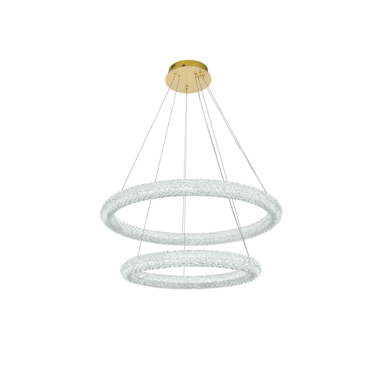 Shown in Satin Gold finish and Clear Royal Cut crystal