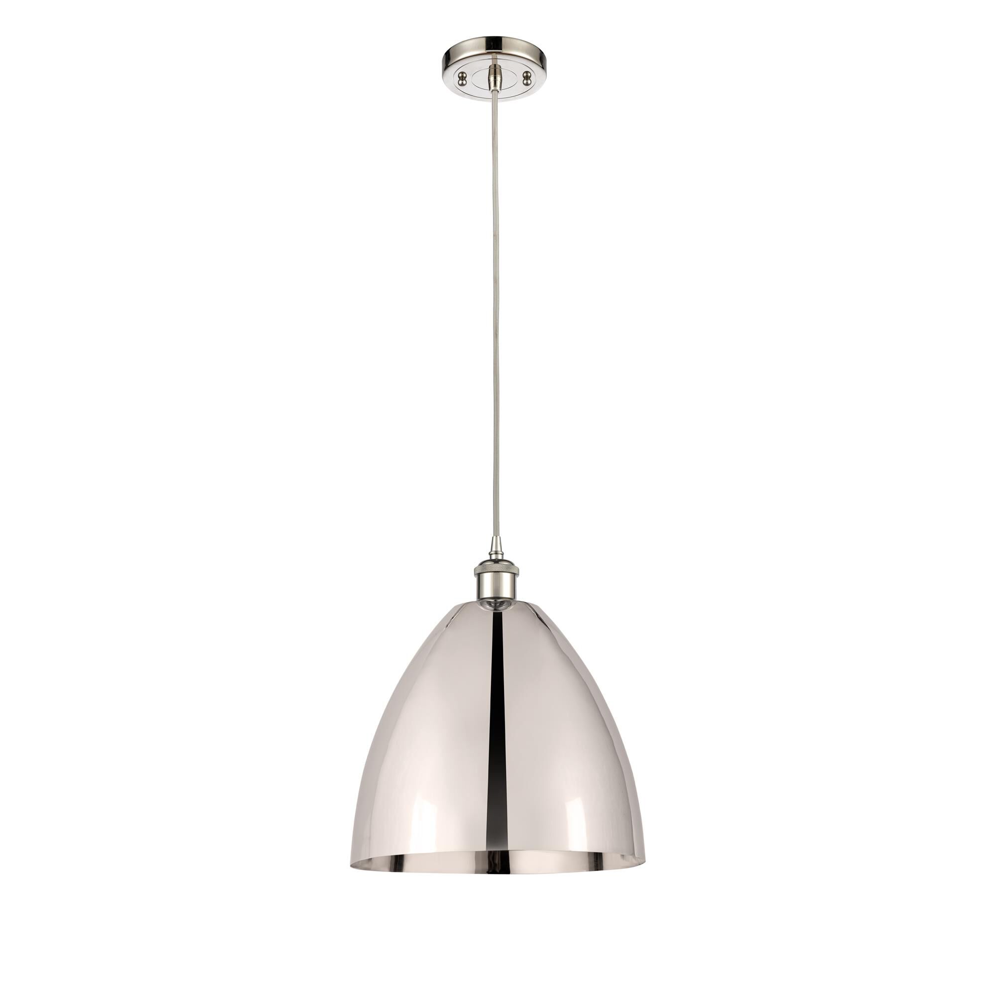 Shown in Polished Nickel finish and Clear glass and Polished Nickel Ballston Dome shade