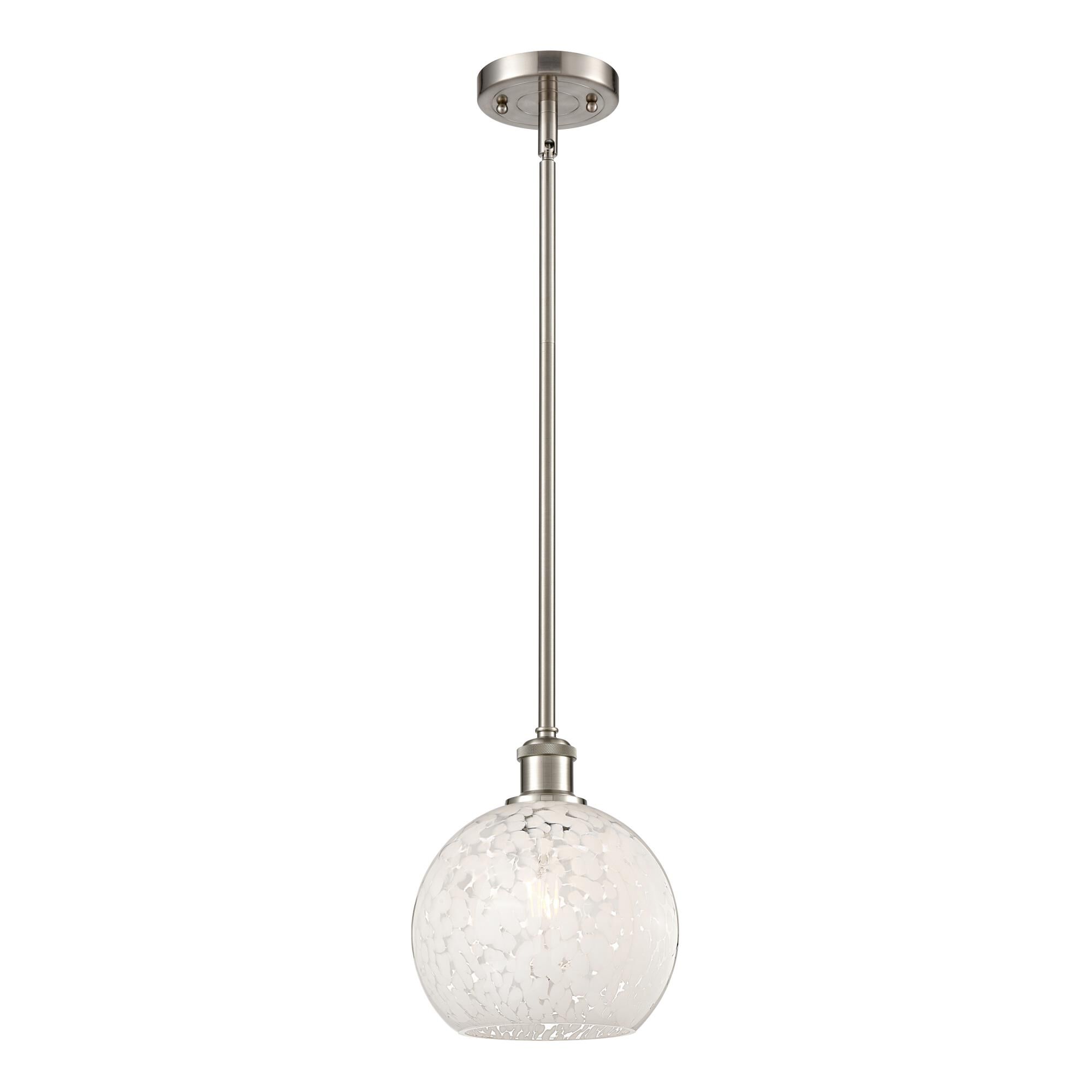 Bruno Marashlian White Mouchette 8 Inch Mini Pendant by Innovations Lighting