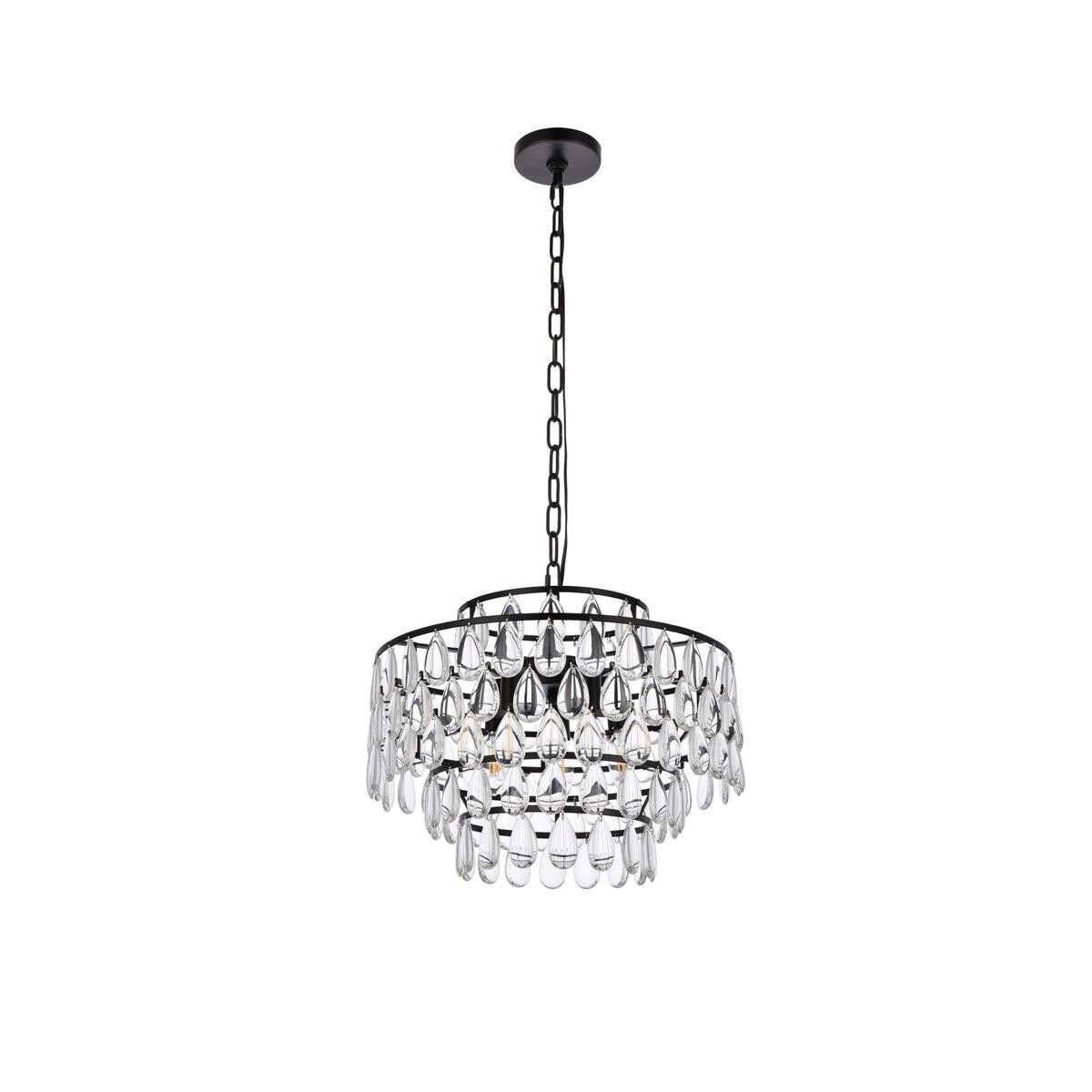 Mila 18 Inch 5 Light Mini Chandelier by Elegant Lighting