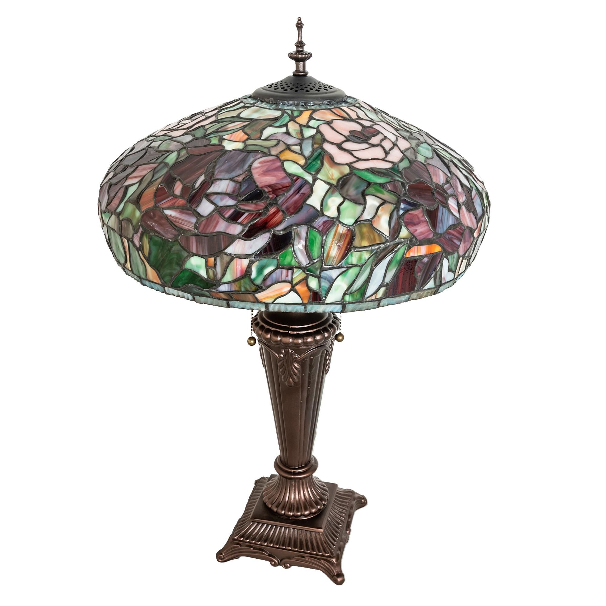 Tiffany Peony 26 Inch Table Lamp by Meyda Lighting