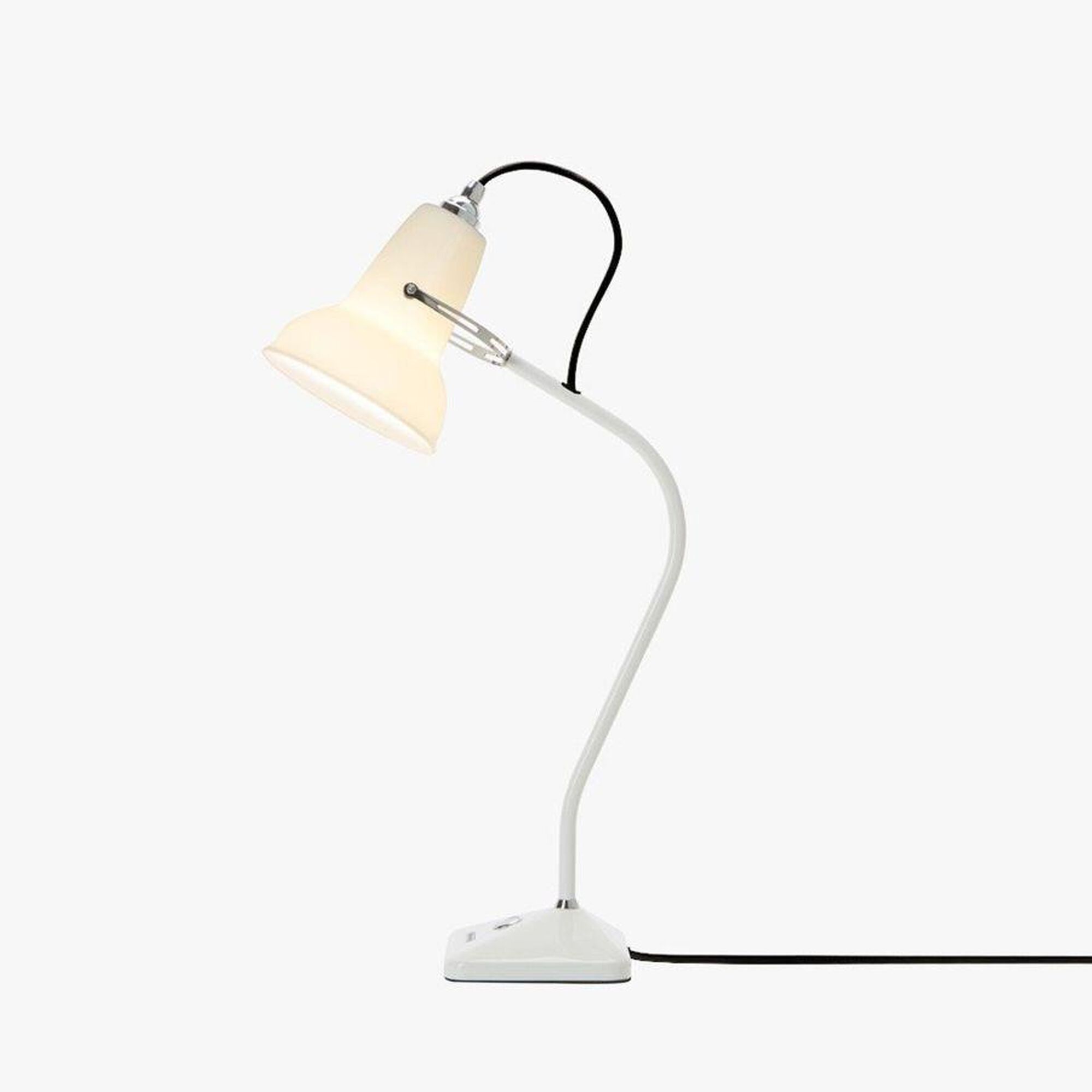 Shown in Pure White finish and Bone China shade