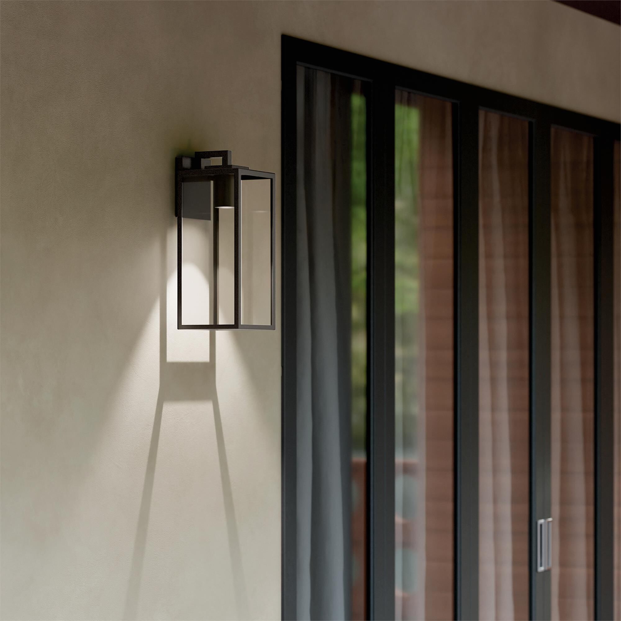 Shown in Olde Bronze finish and Clear glass and Metal shade