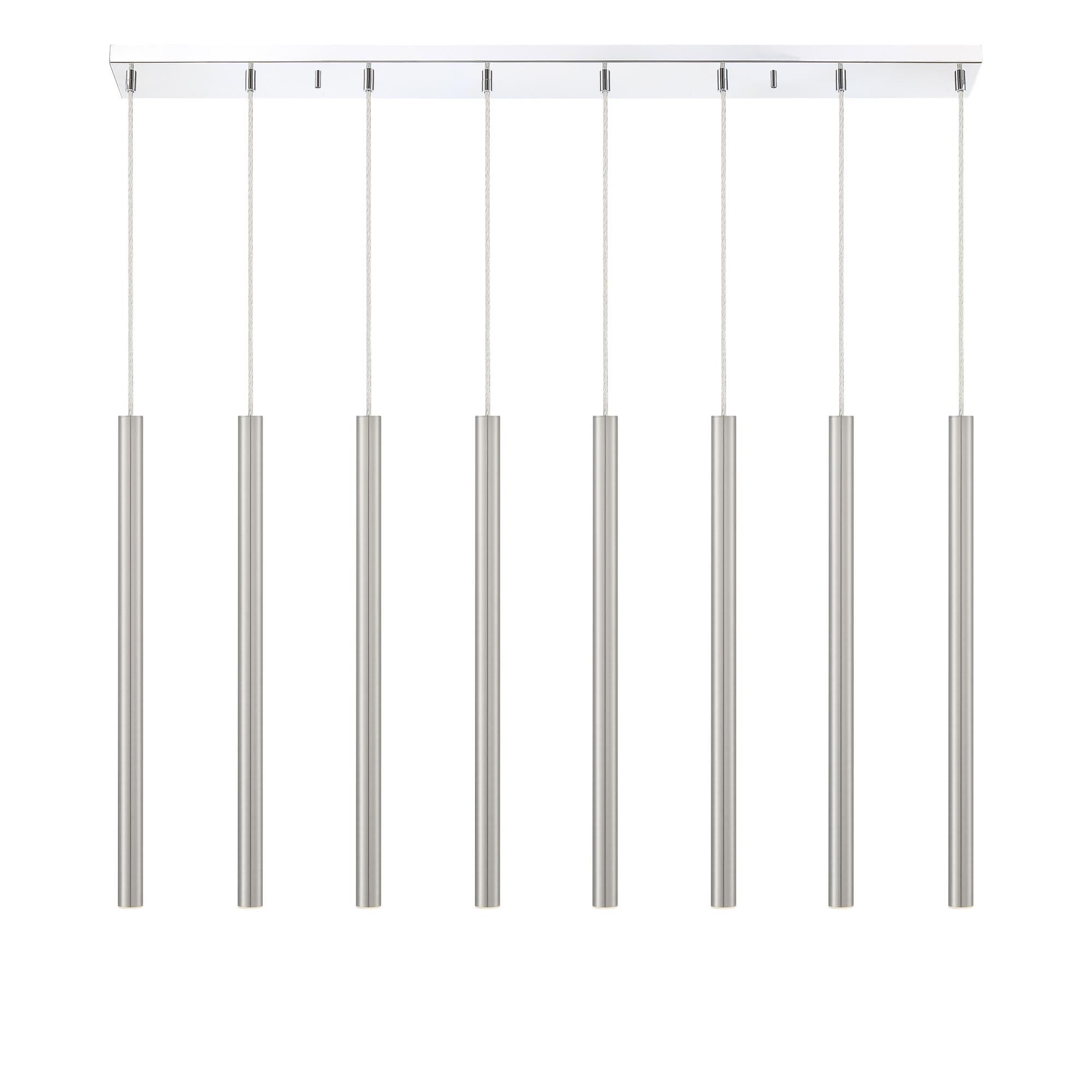 Shown in Chrome finish and Steel glass and Steel shade