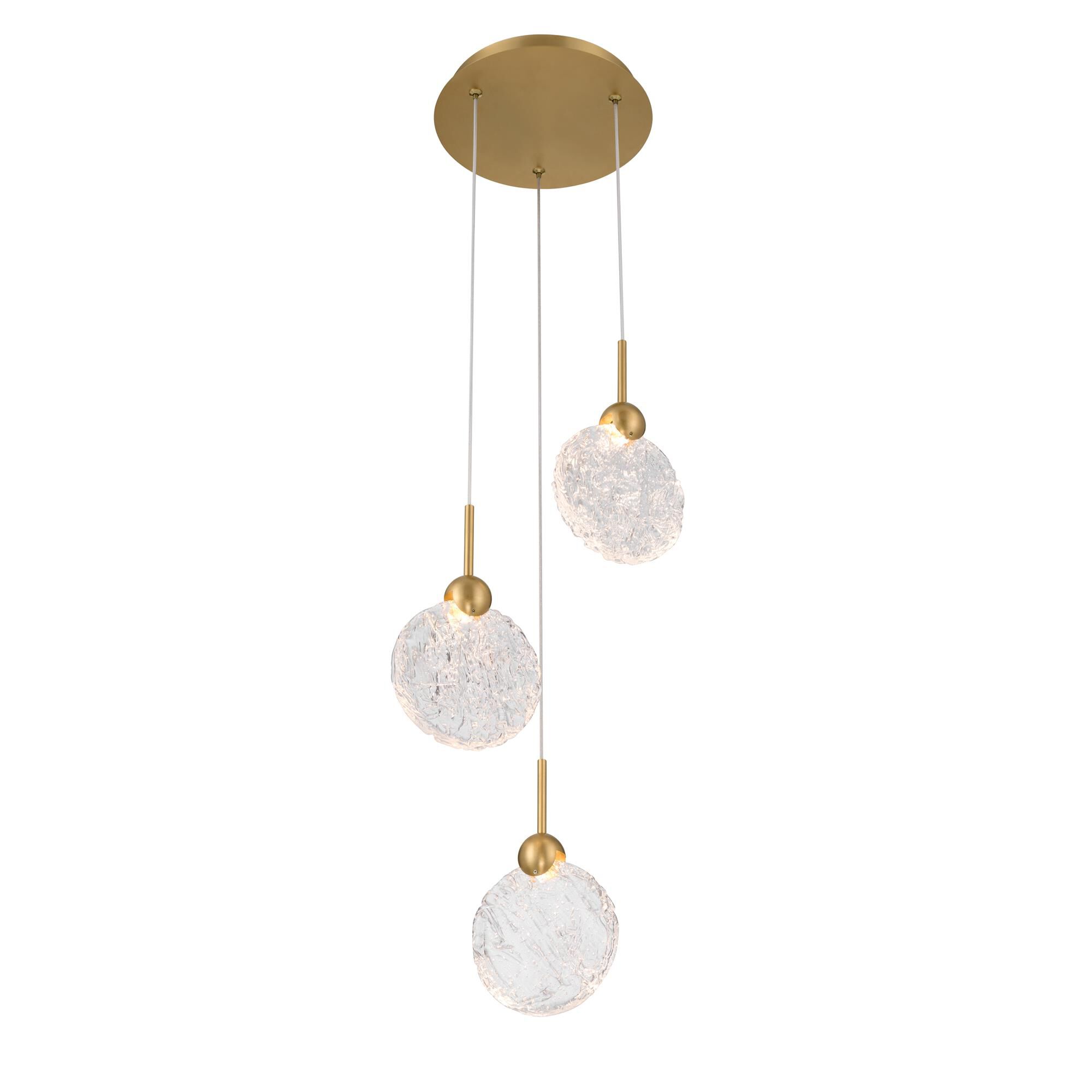 Shown in Legacy Brass finish and Clear Textured glass