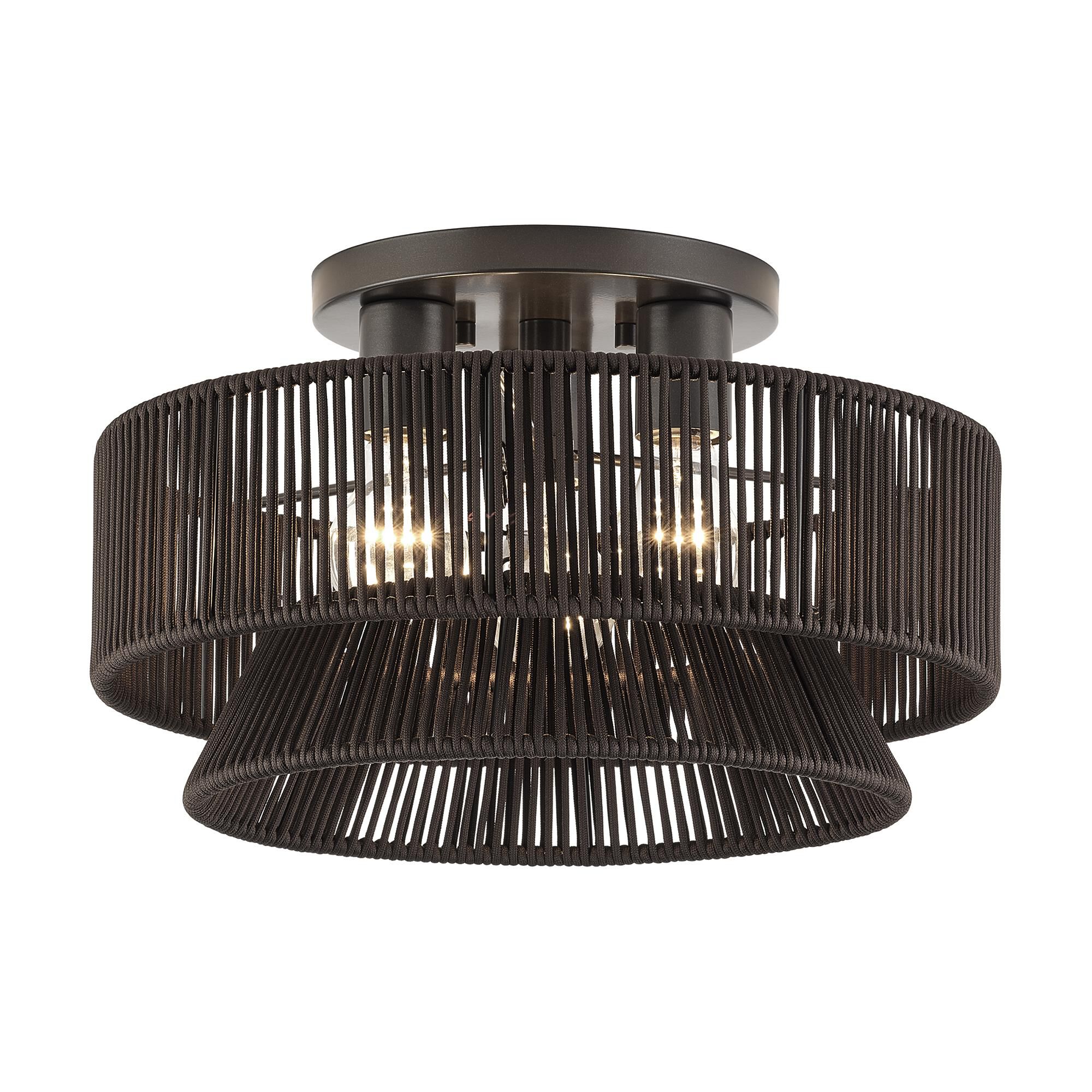 Florell 15 Inch Semi Flush Mount by Livex Lighting