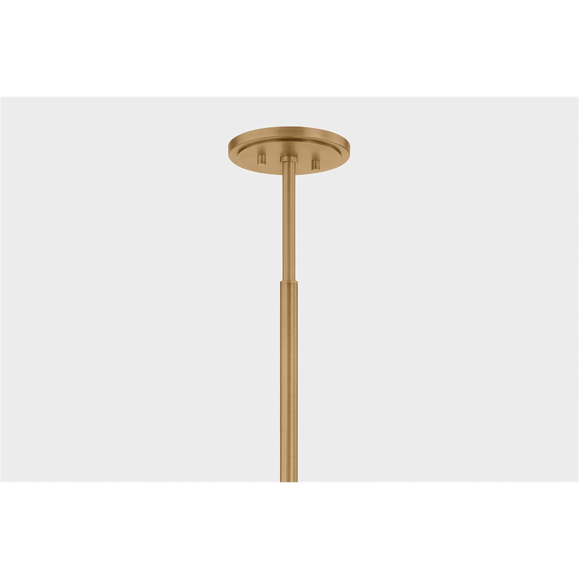 Shown in Patina Brass finish and Off White Linen shade