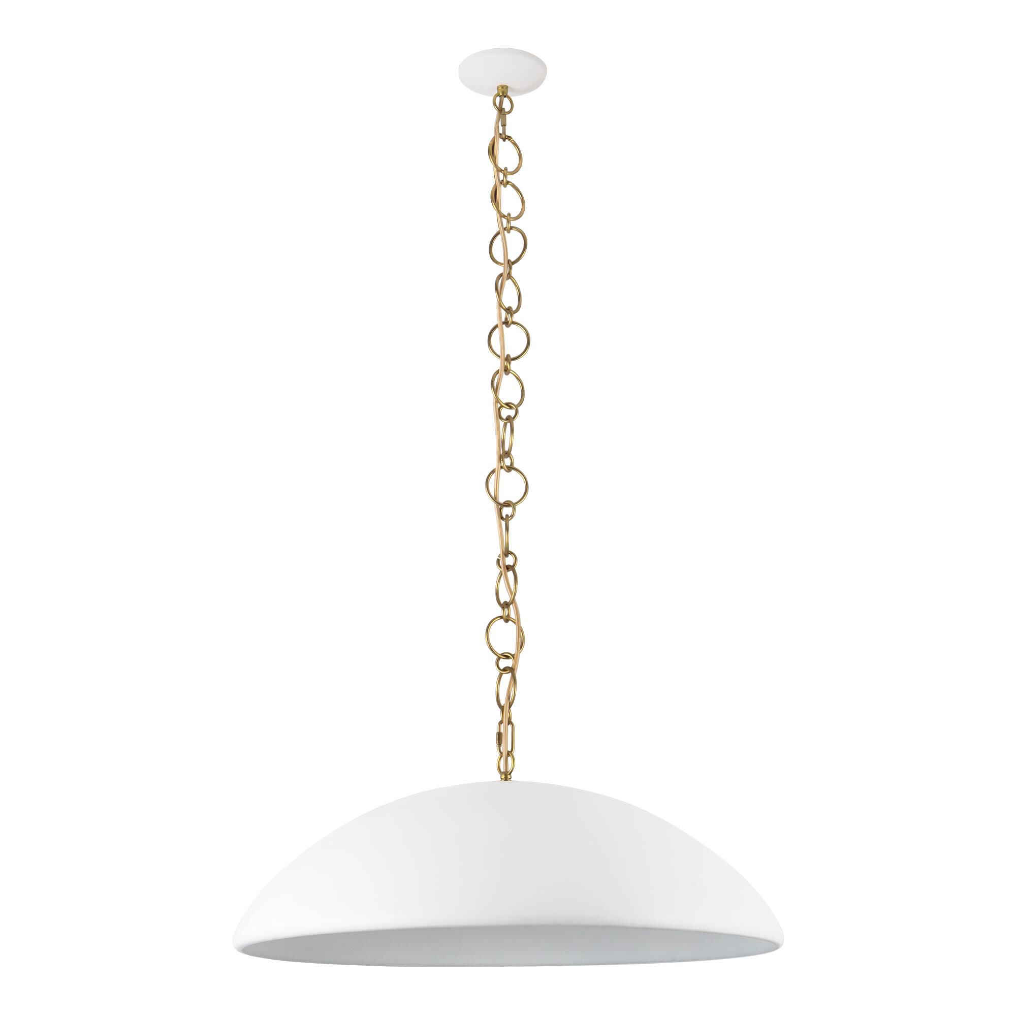 Shown in Antique White finish and Steel shade
