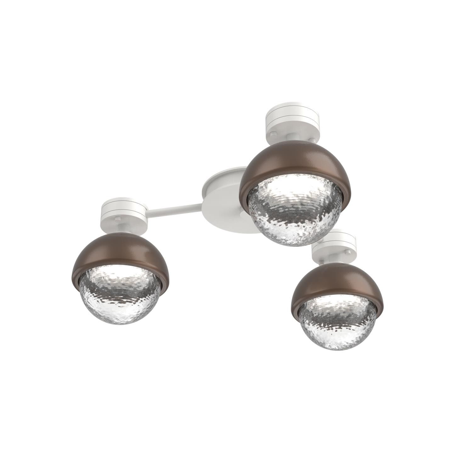 Shown in Salt White finish and Clear glass and Burnished Bronze accent
