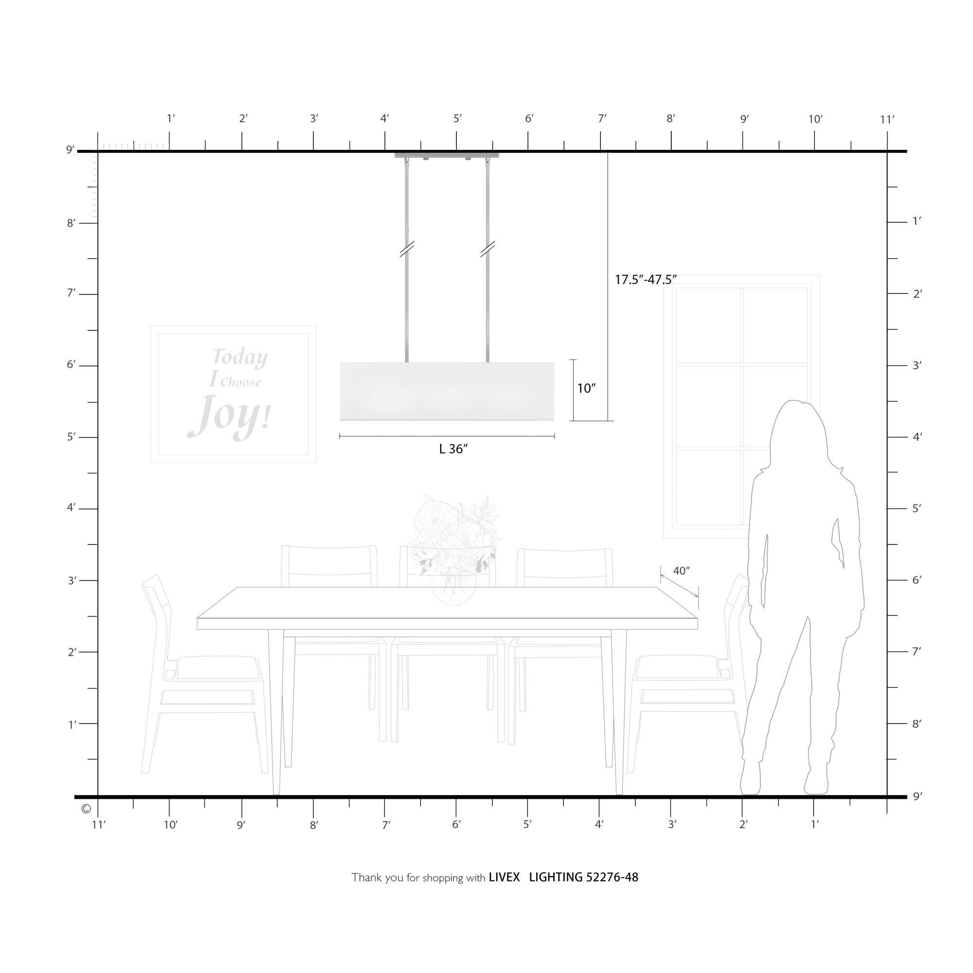 Summit 36 Inch Linear Suspension Light by Livex Lighting