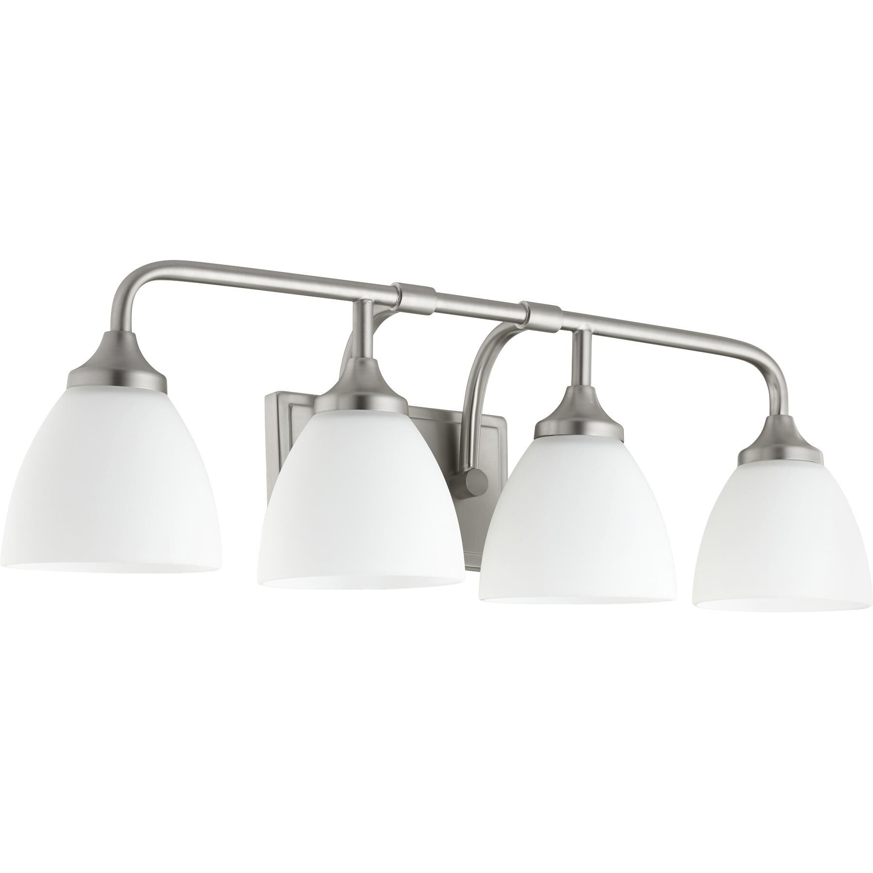 Shown in Satin Nickel finish and Satin Opal shade