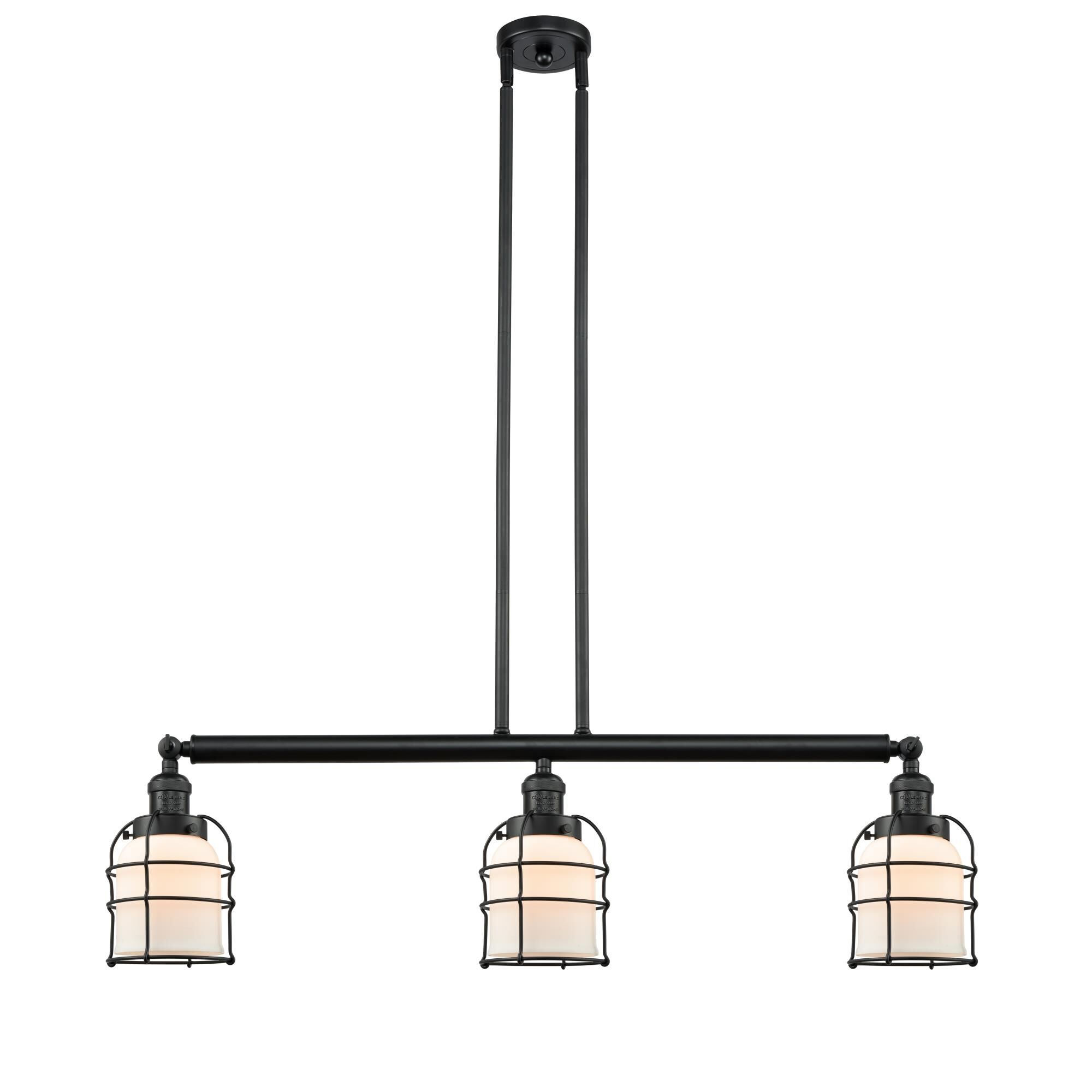 Bruno Marashlian Small Bell Cage 38 Inch 3 Light Linear Suspension Light by Innovations Lighting
