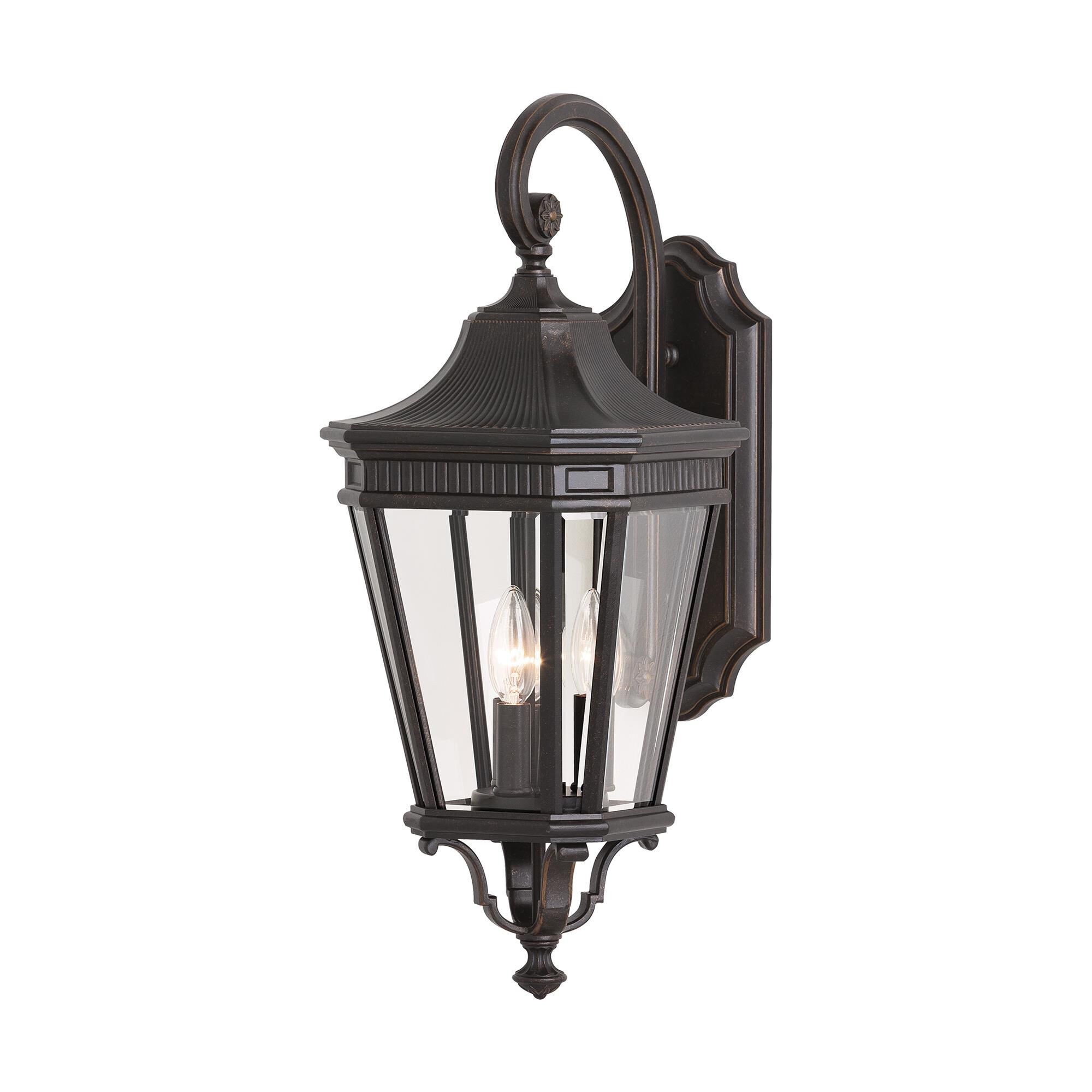 Shown in Grecian Bronze finish and Clear Beveled Panels glass