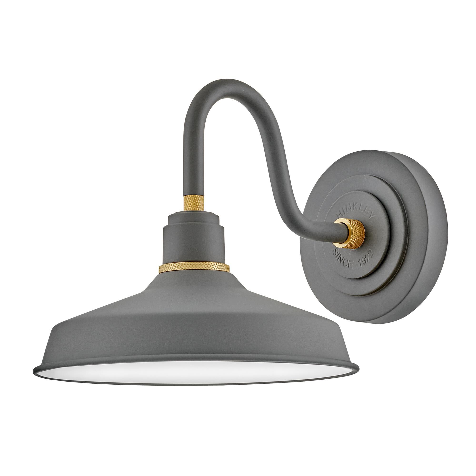 Shown in Dark Matte Grey with Brass Accents finish