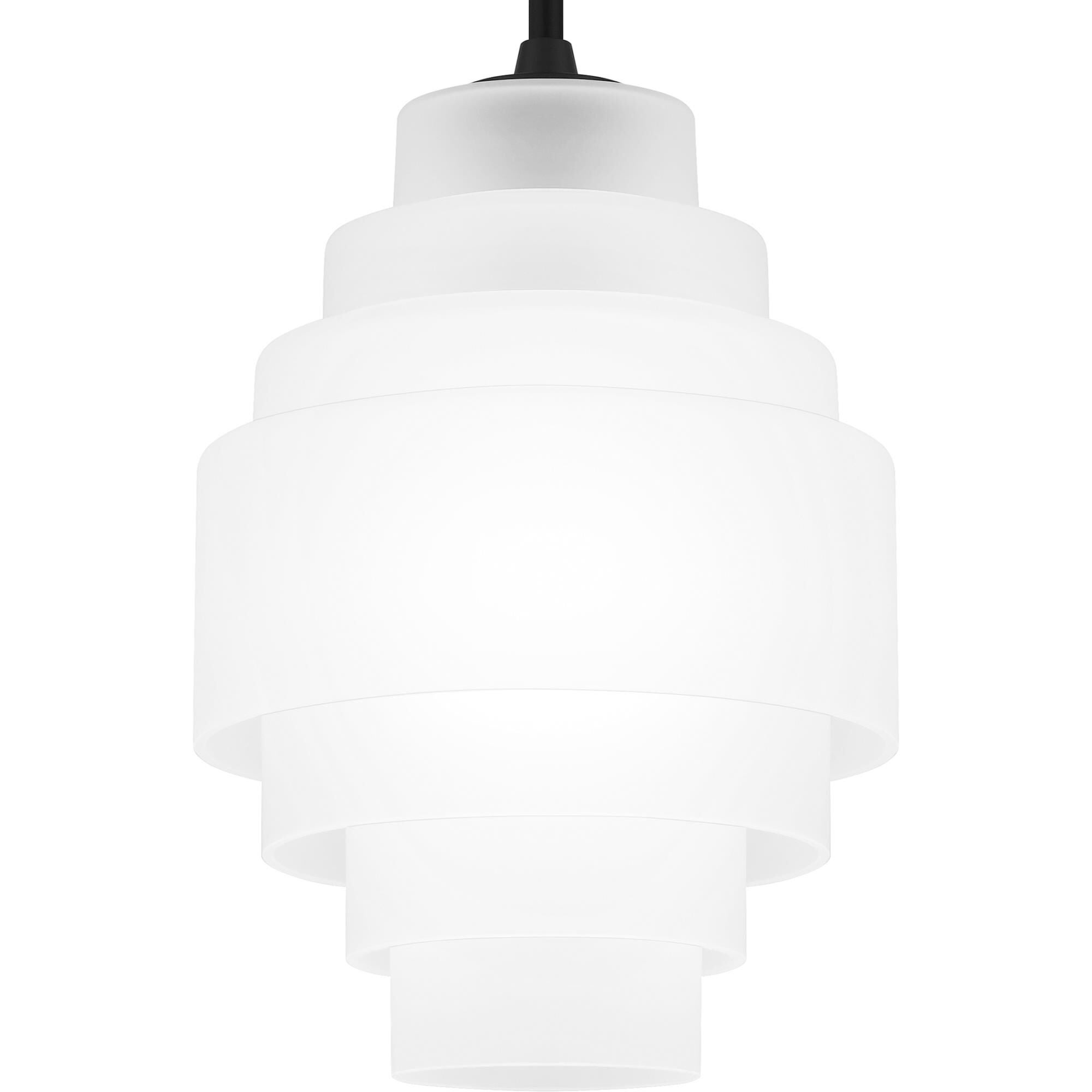 Shown in Matte Black finish and Clear Etched Glass shade