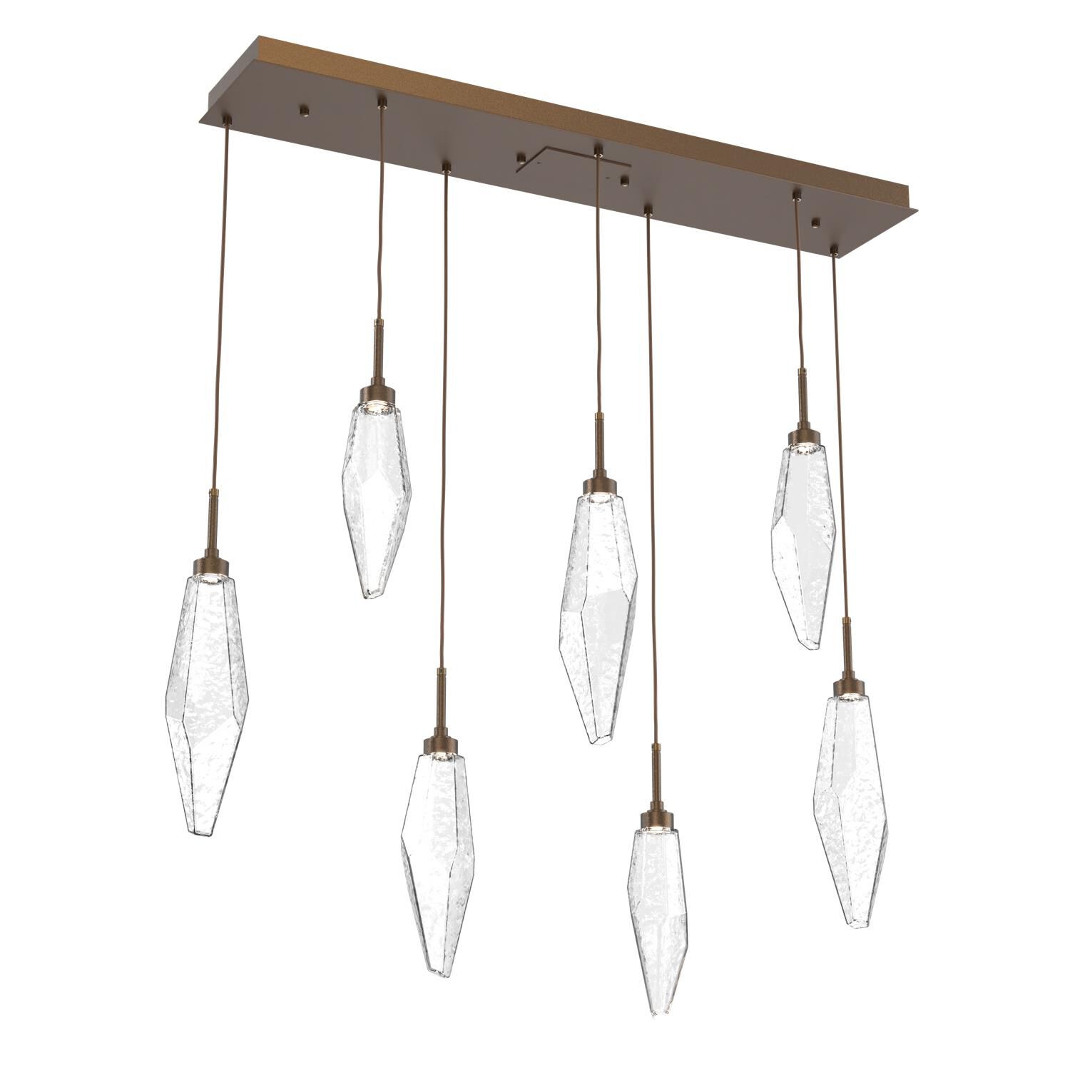 Rock Crystal 44 Inch 7 Light LED Linear Suspension Light by Hammerton Studio