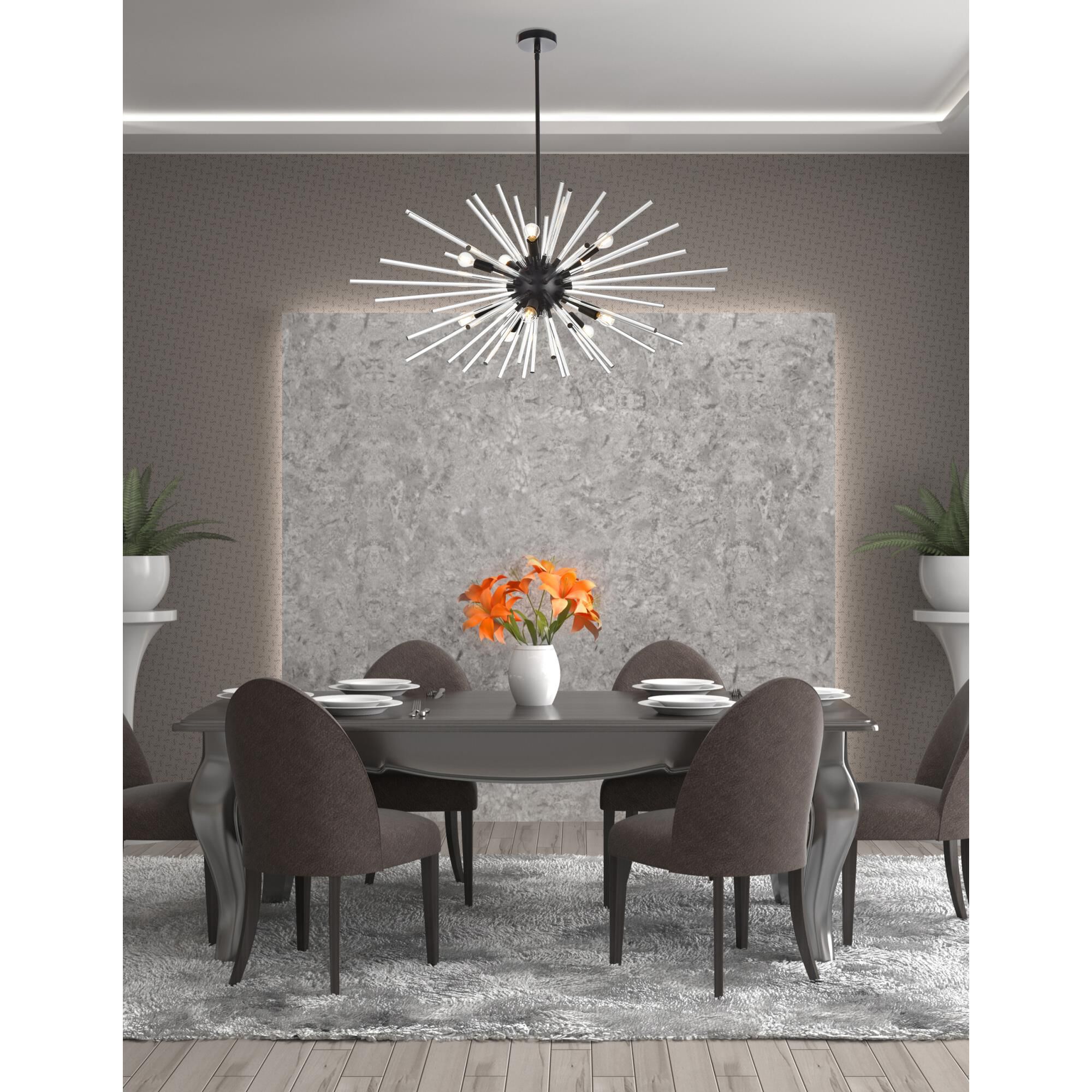 Sienna 42 Inch 10 Light Chandelier by Elegant Lighting