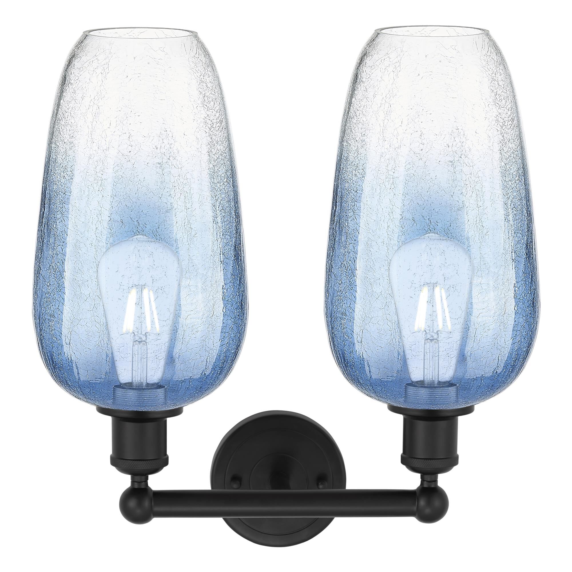 Shown in Matte Black finish and Sapphire Blue glass