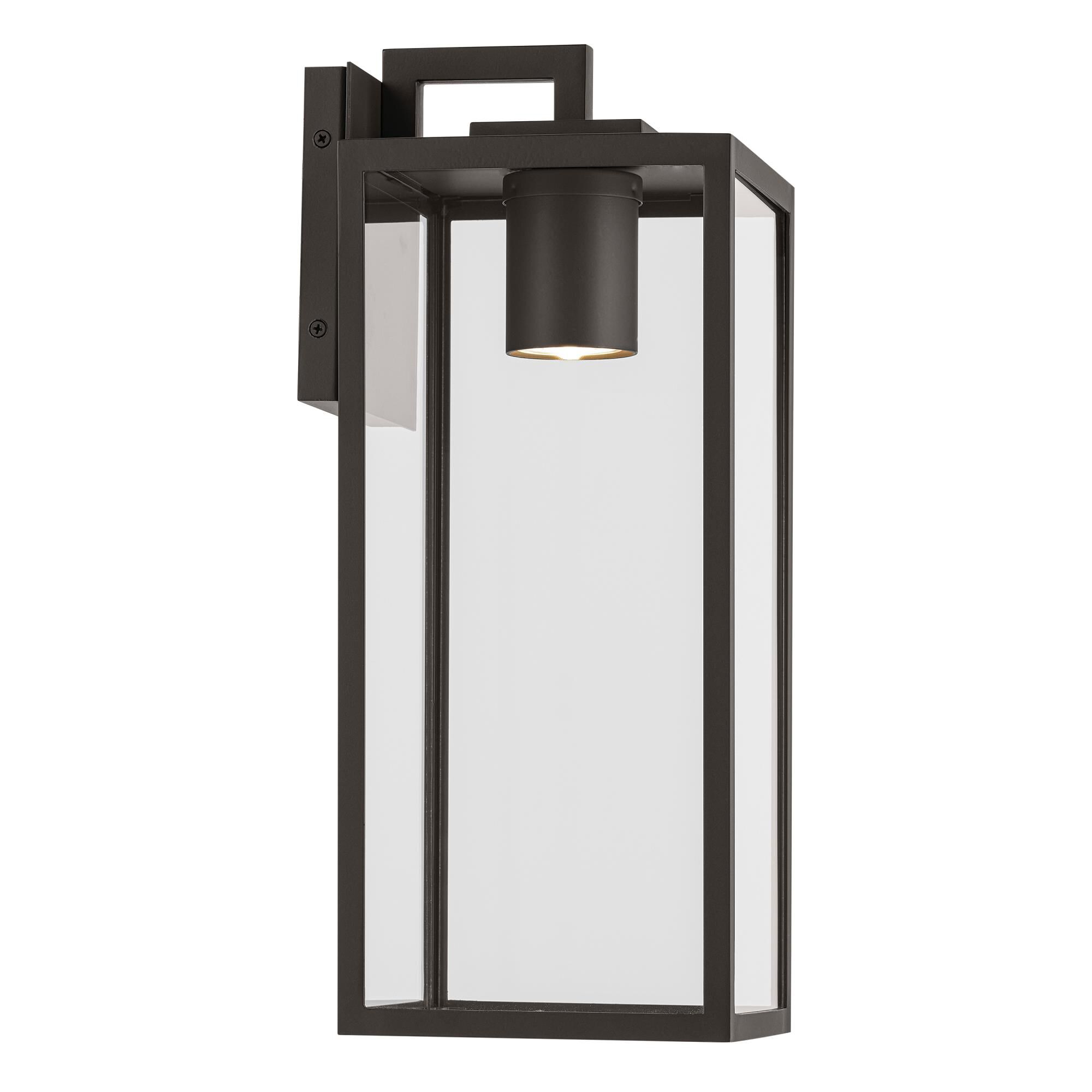 Shown in Olde Bronze finish and Clear glass and Metal shade