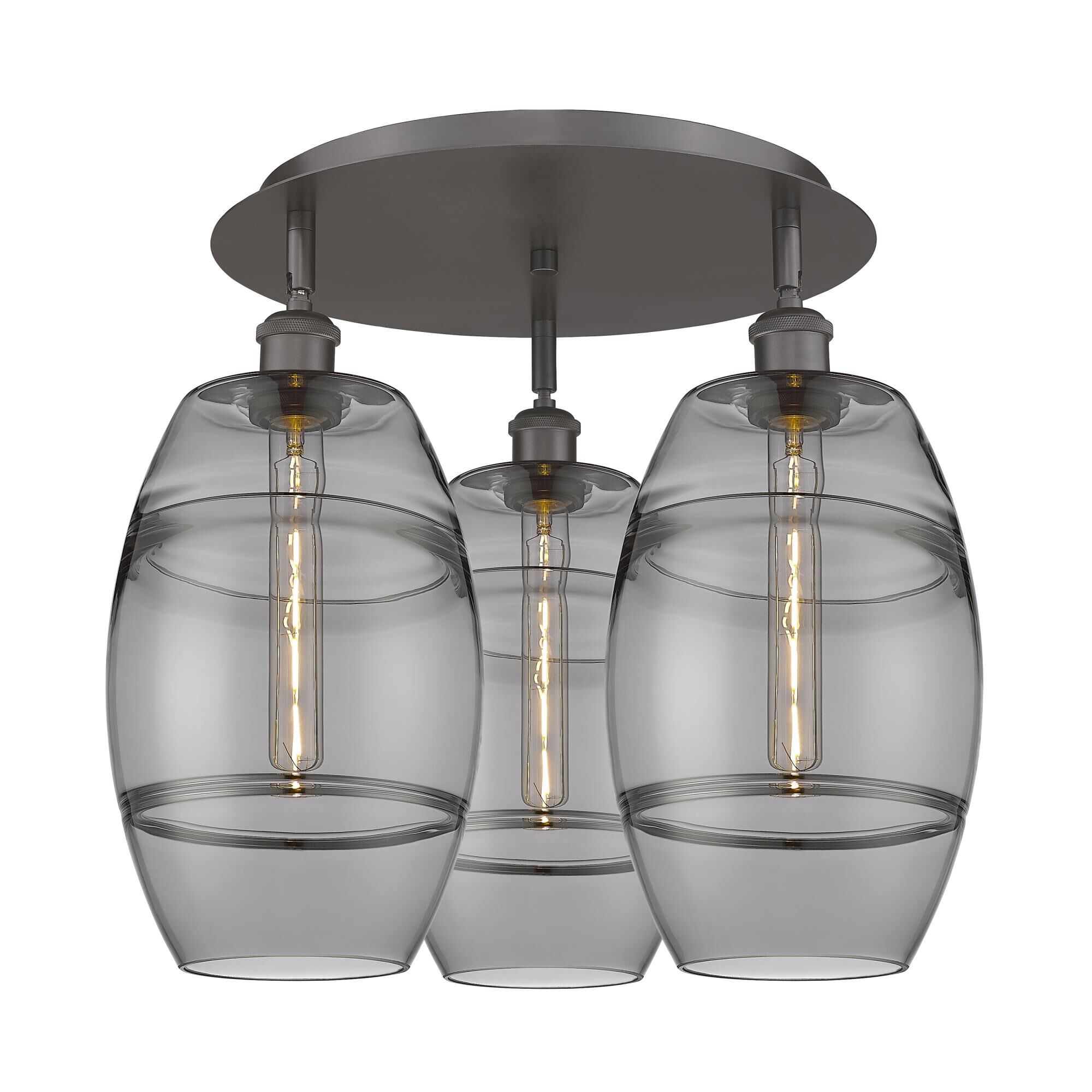 Shown in Oil Rubbed Bronze finish and Light Smoke glass