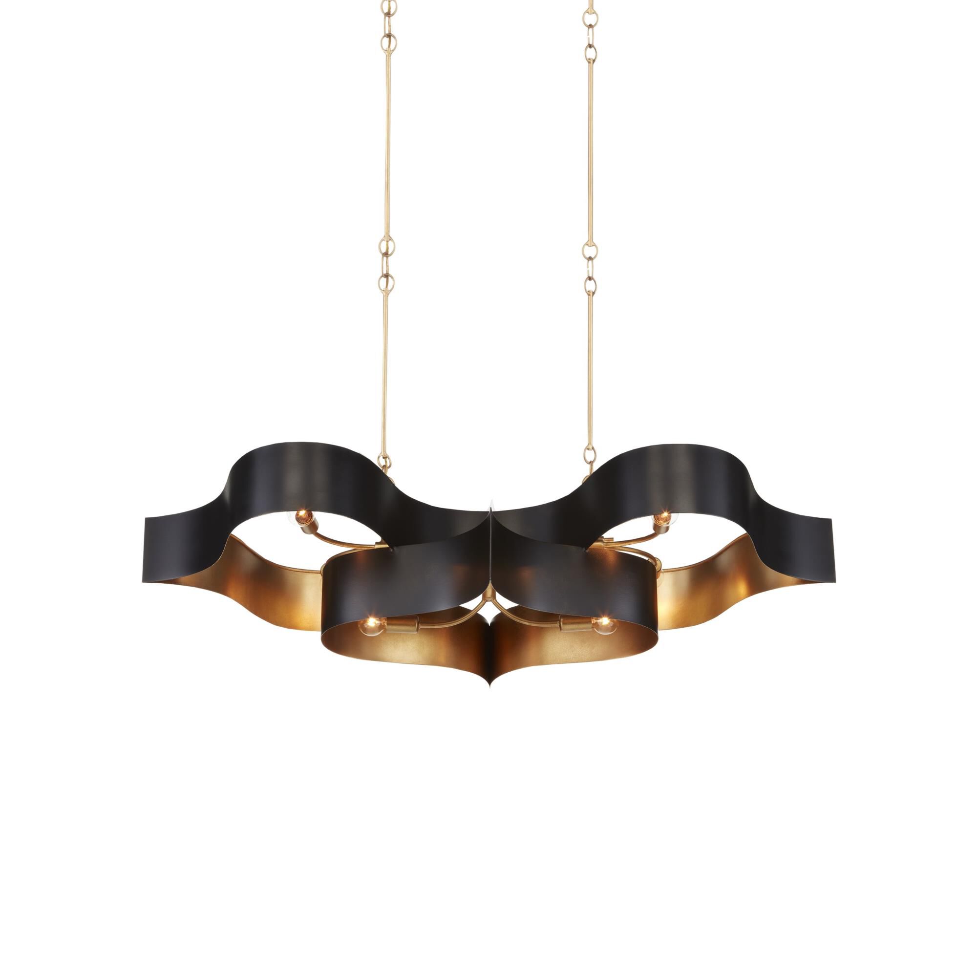 Shown in Satin Black/Contemporary Gold Leaf finish