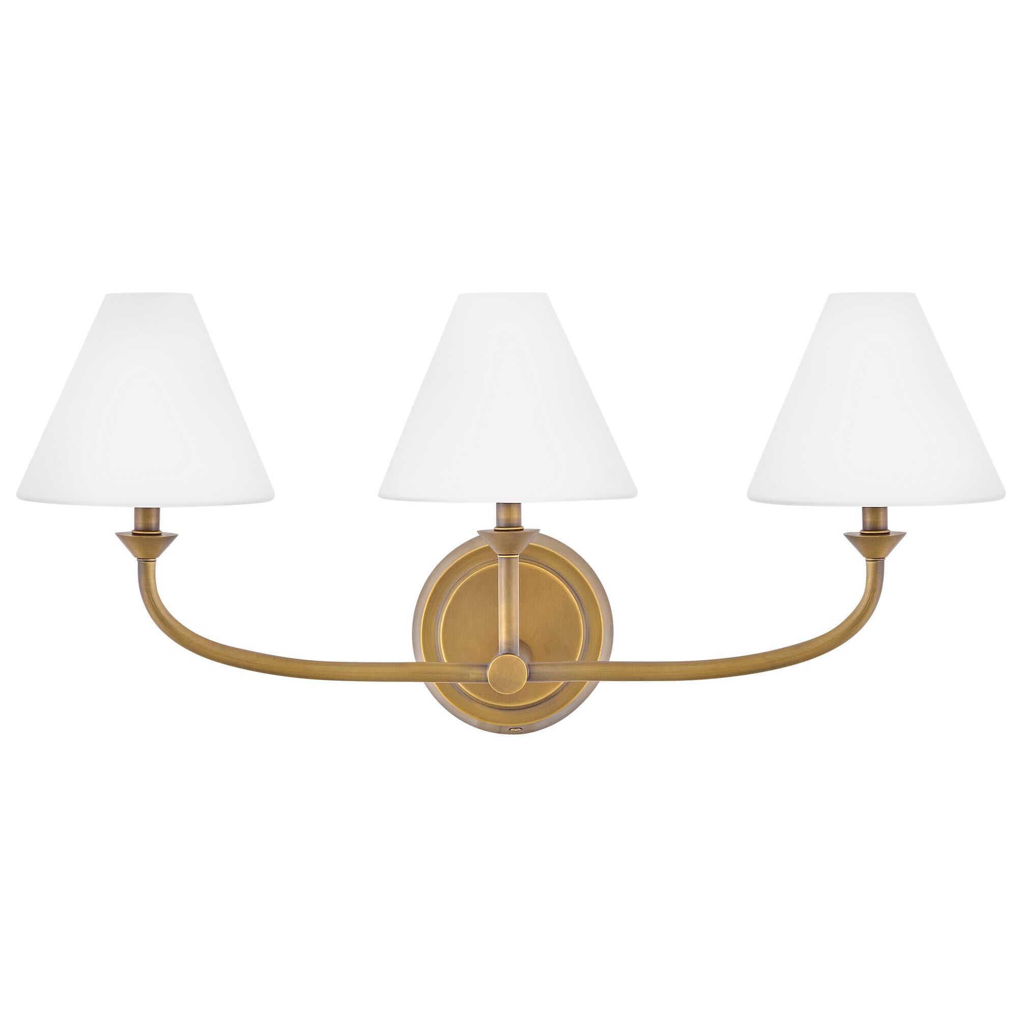 Shown in Heritage Brass finish and Etched Opal glass
