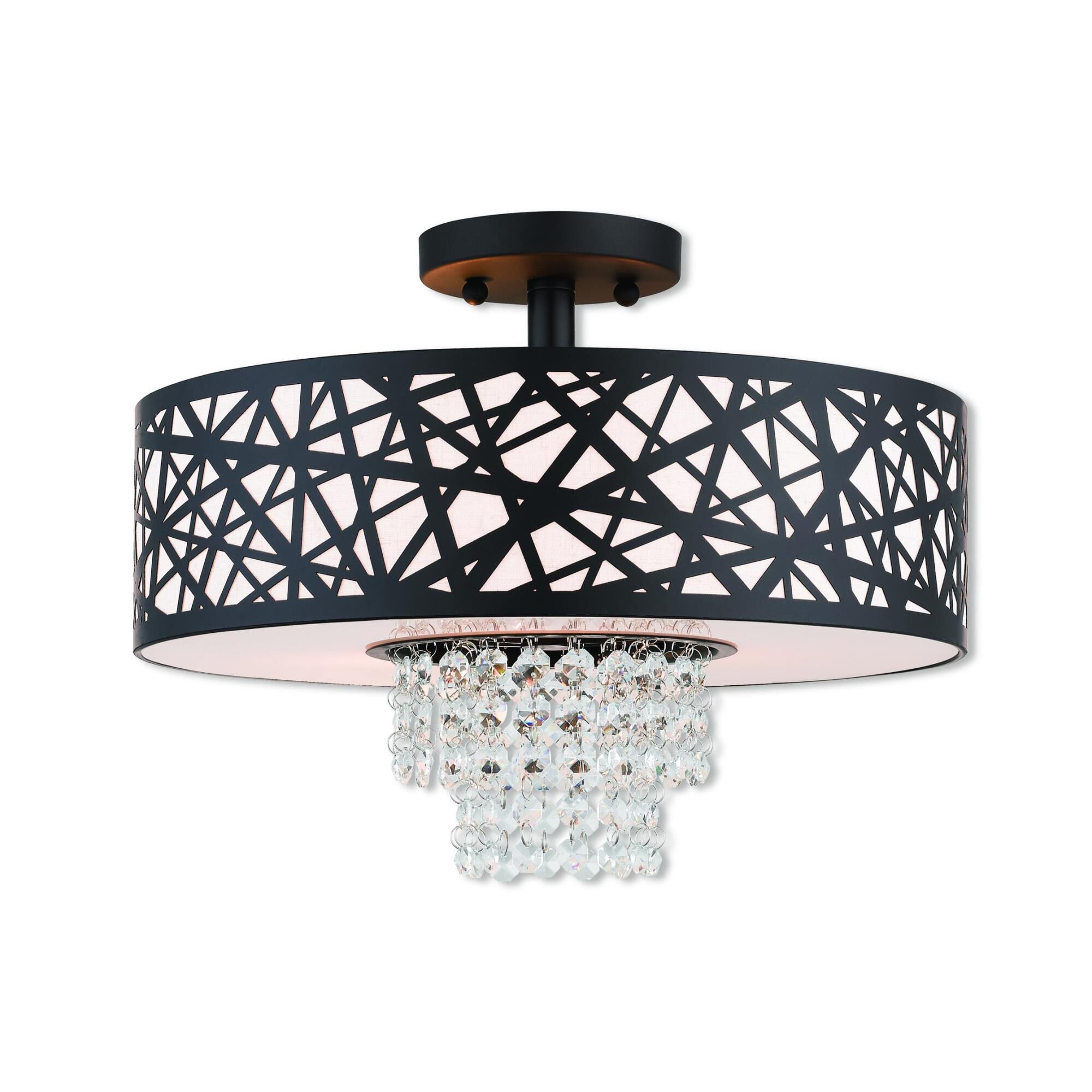Allendale 14 Inch 3 Light Semi Flush Mount by Livex Lighting
