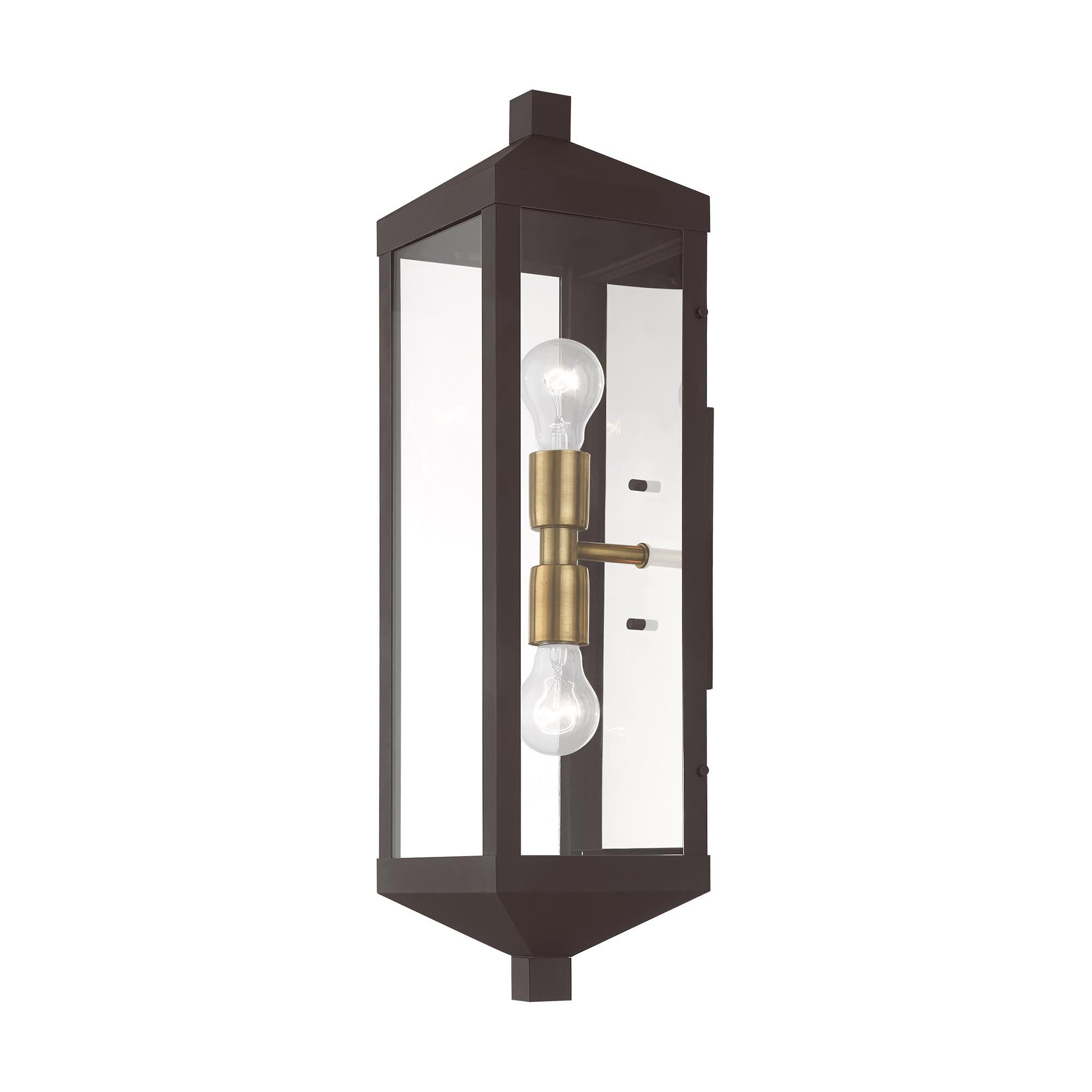 Nyack 24 Inch Tall 2 Light Outdoor Wall Light by Livex Lighting